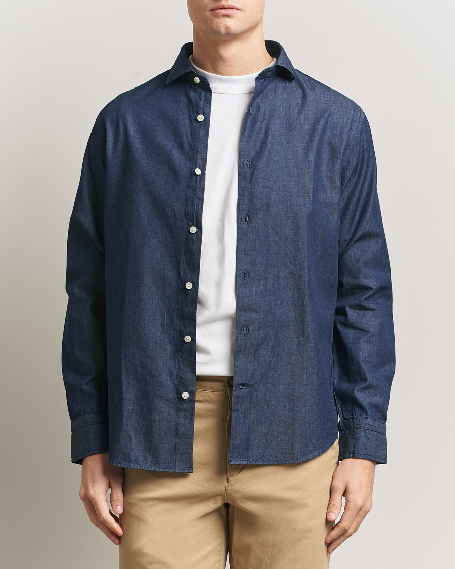 Herr | Skjortor | GANT | Regular Fit Indigo Twill Shirt Dark Indigo