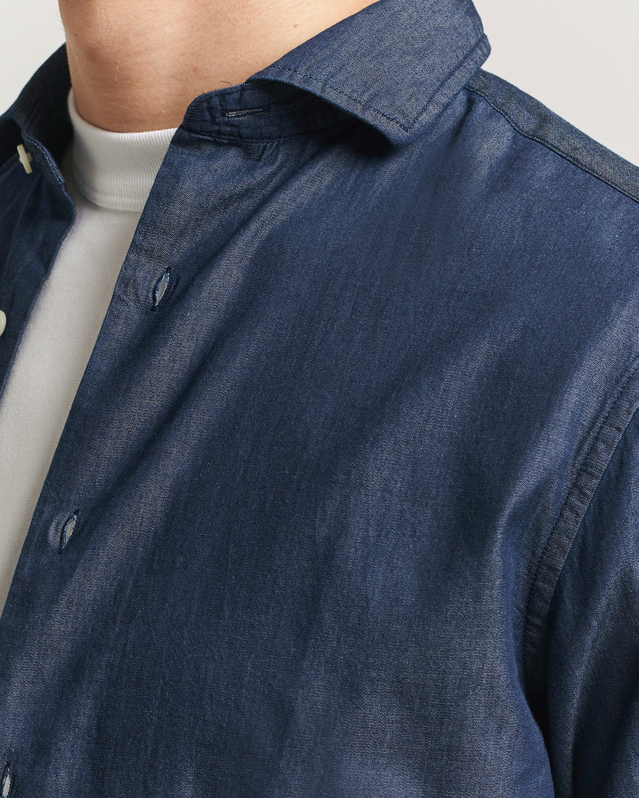Herr | Skjortor | Gant | Regular Fit Indigo Twill Shirt Dark Indigo