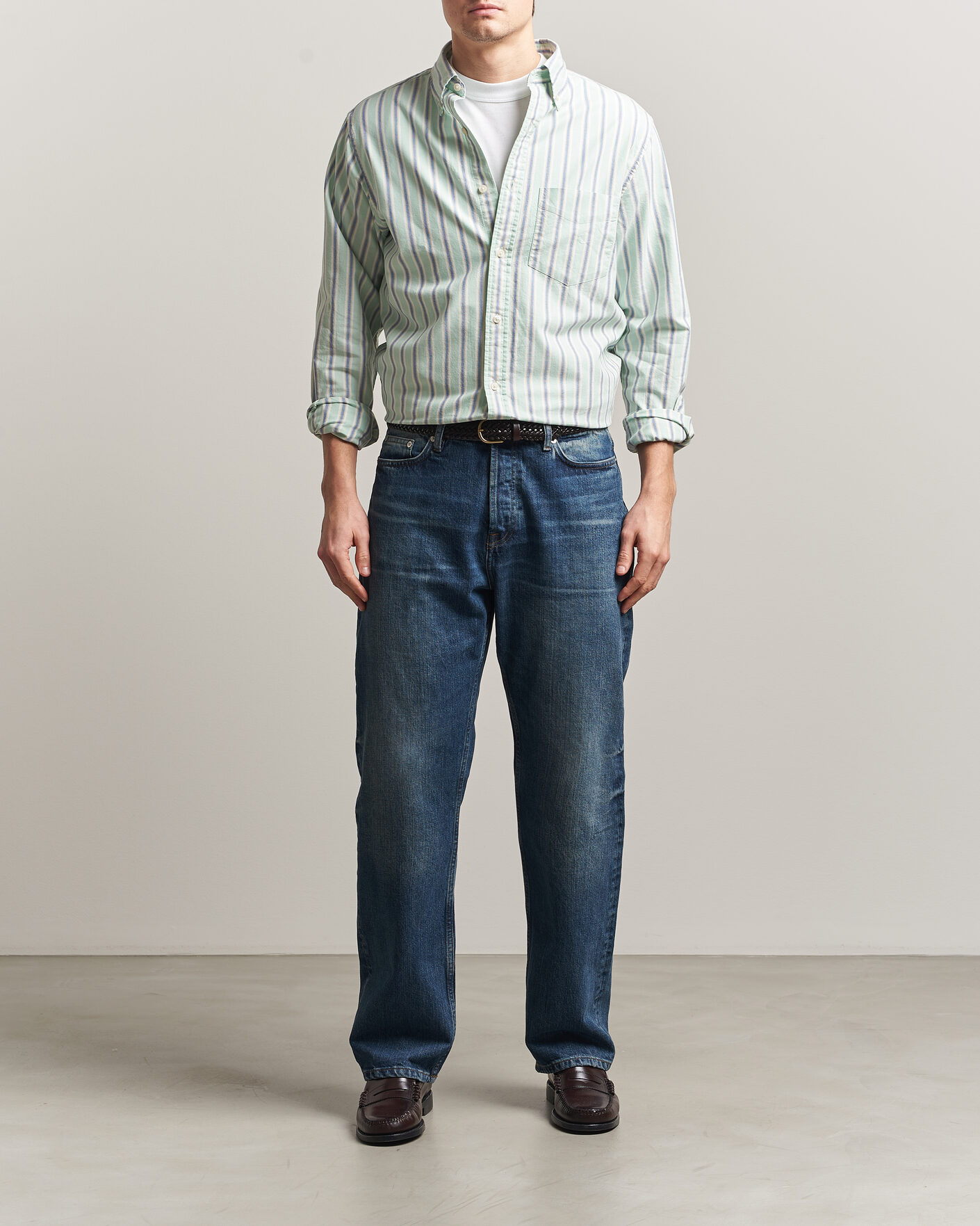 Herr | Skjortor | GANT | Regluar Fit Archive Oxford Shirt Washed Turquoise