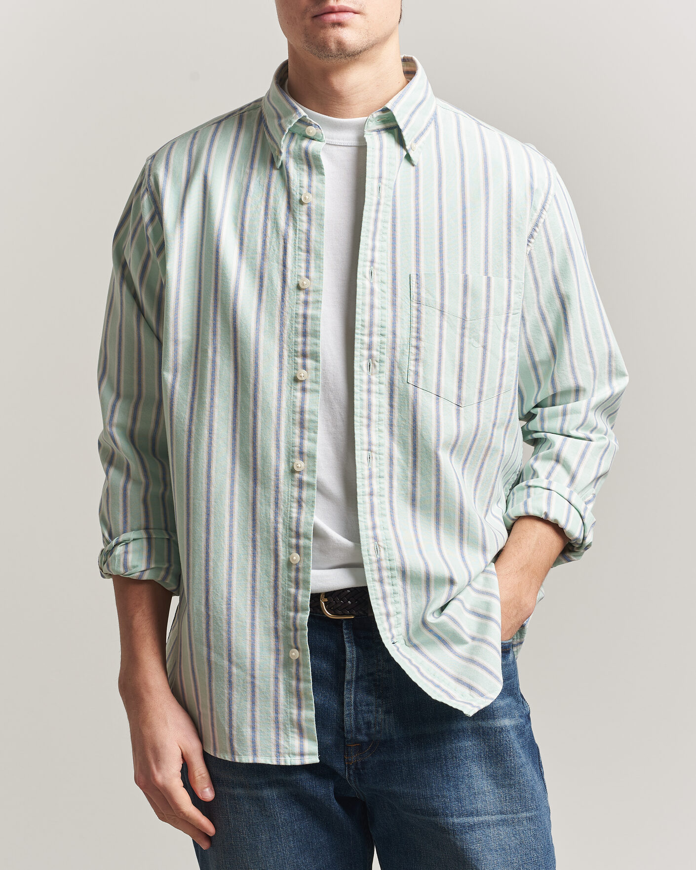 Herr | Skjortor | Gant | Regluar Fit Archive Oxford Shirt Washed Turquoise