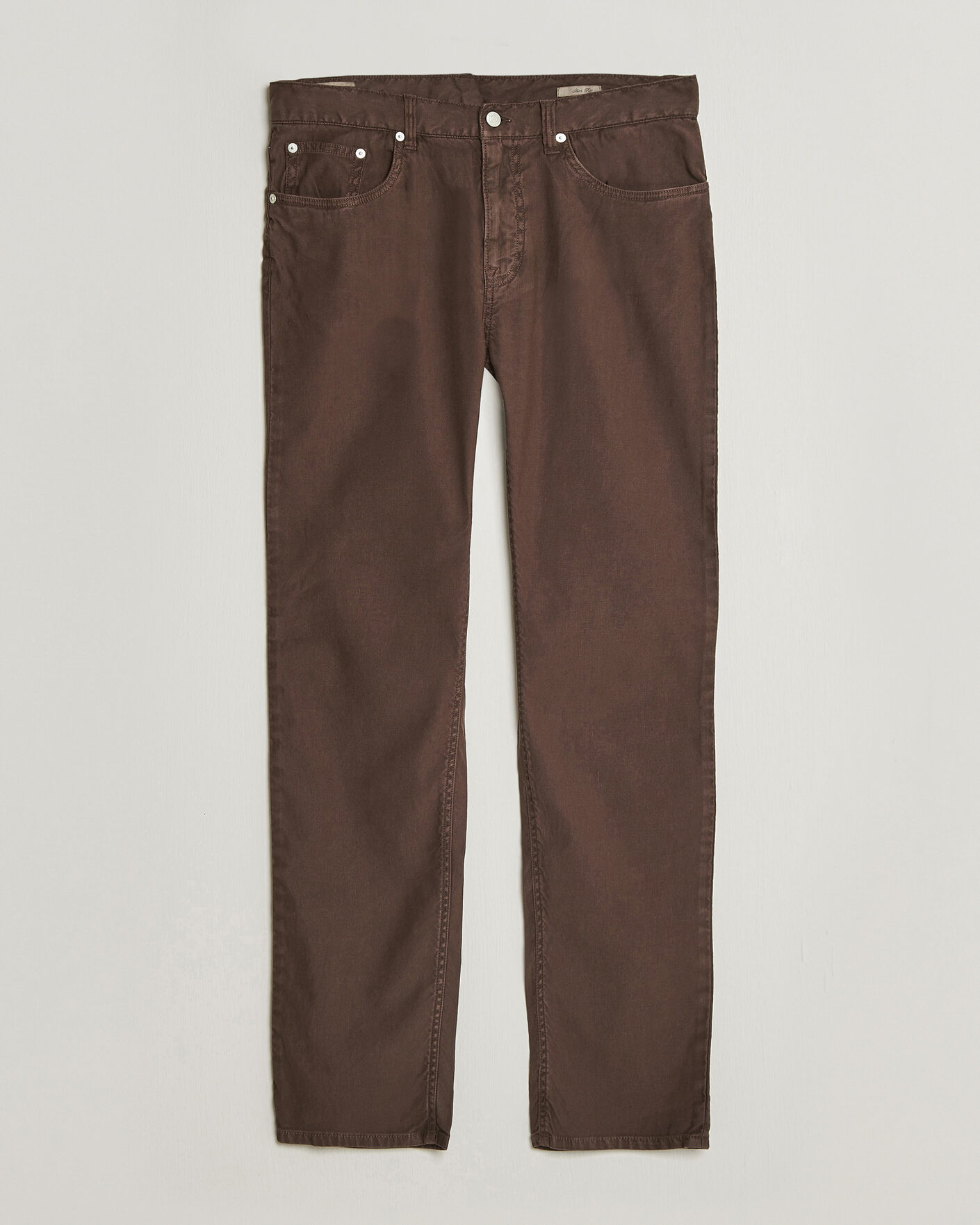 Herr | Byxor | Gant | Slim Fit Cotton/Linen 5-Pocket Pants Rich Brown