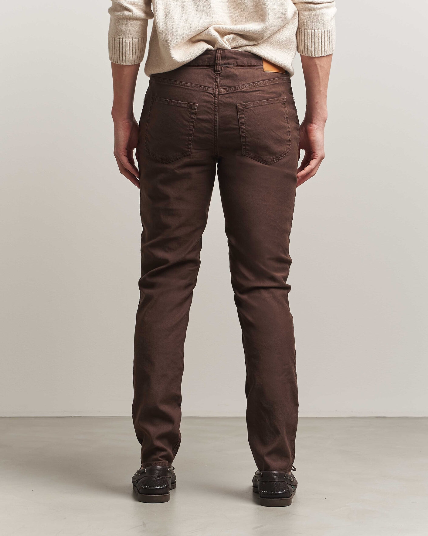 Herr | Byxor | Gant | Slim Fit Cotton/Linen 5-Pocket Pants Rich Brown