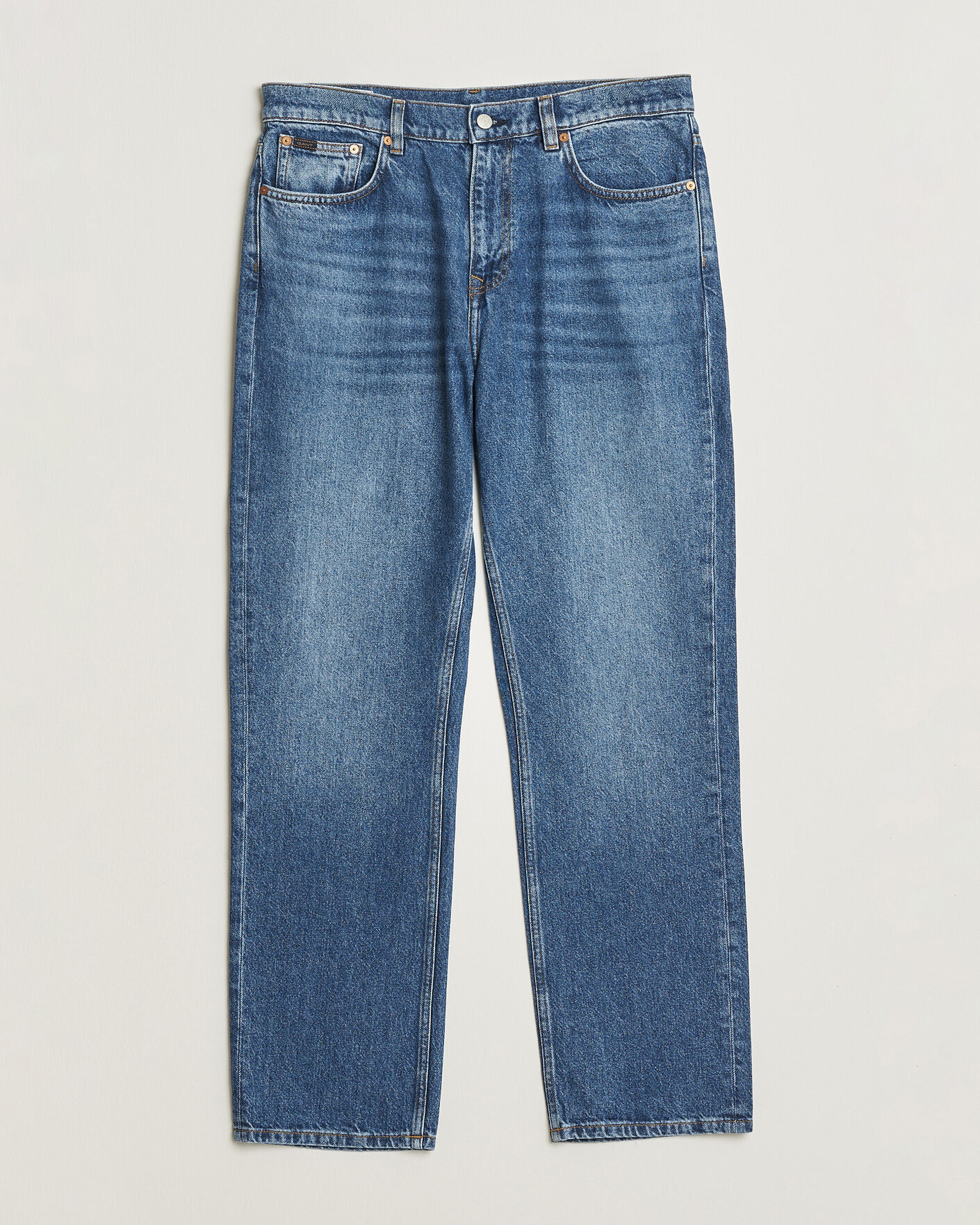 Herr | Jeans | GANT | Straight Fit Jeans Mid Blue Worn In