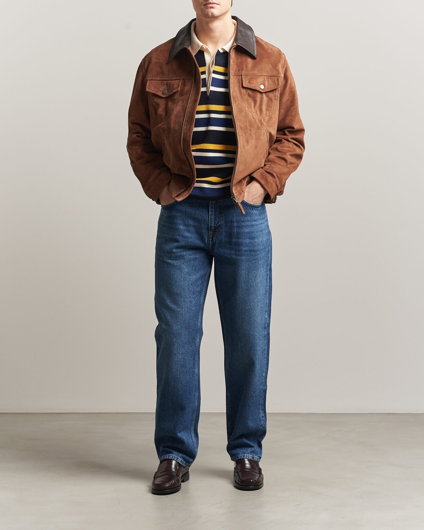 Herr | Byxor | Gant | Straight Fit Jeans Mid Blue Worn In