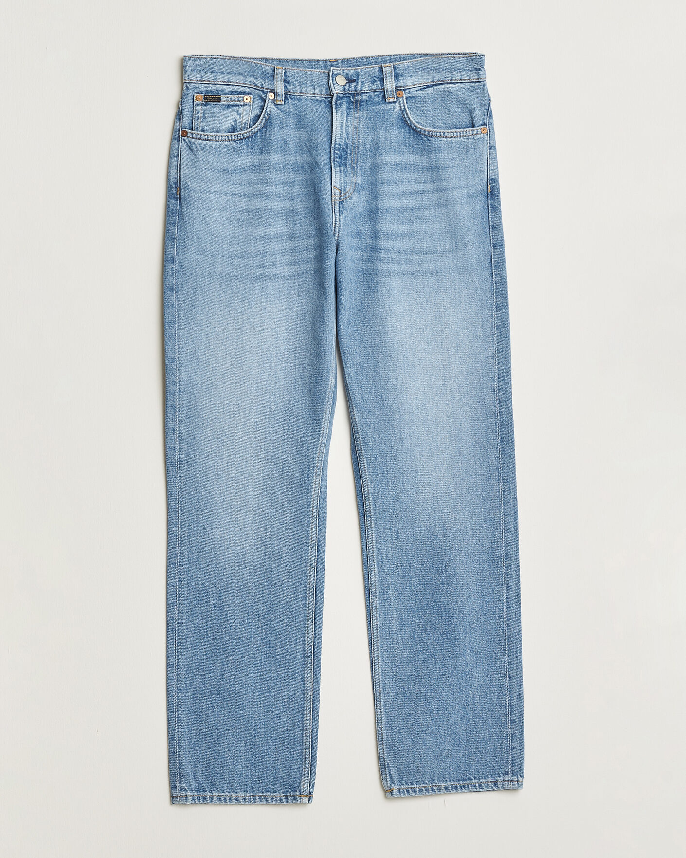 Herr | Byxor | Gant | Straight Fit Jeans Semi Light Blue Worn In