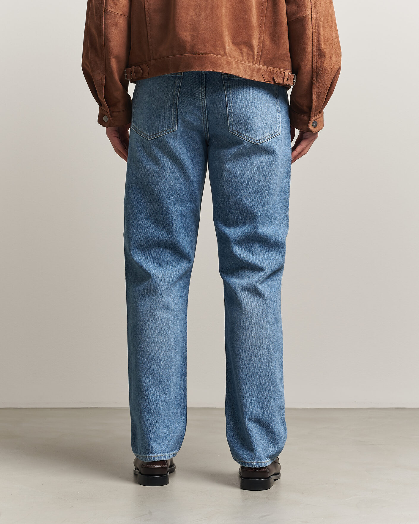 Herr | Byxor | Gant | Straight Fit Jeans Semi Light Blue Worn In