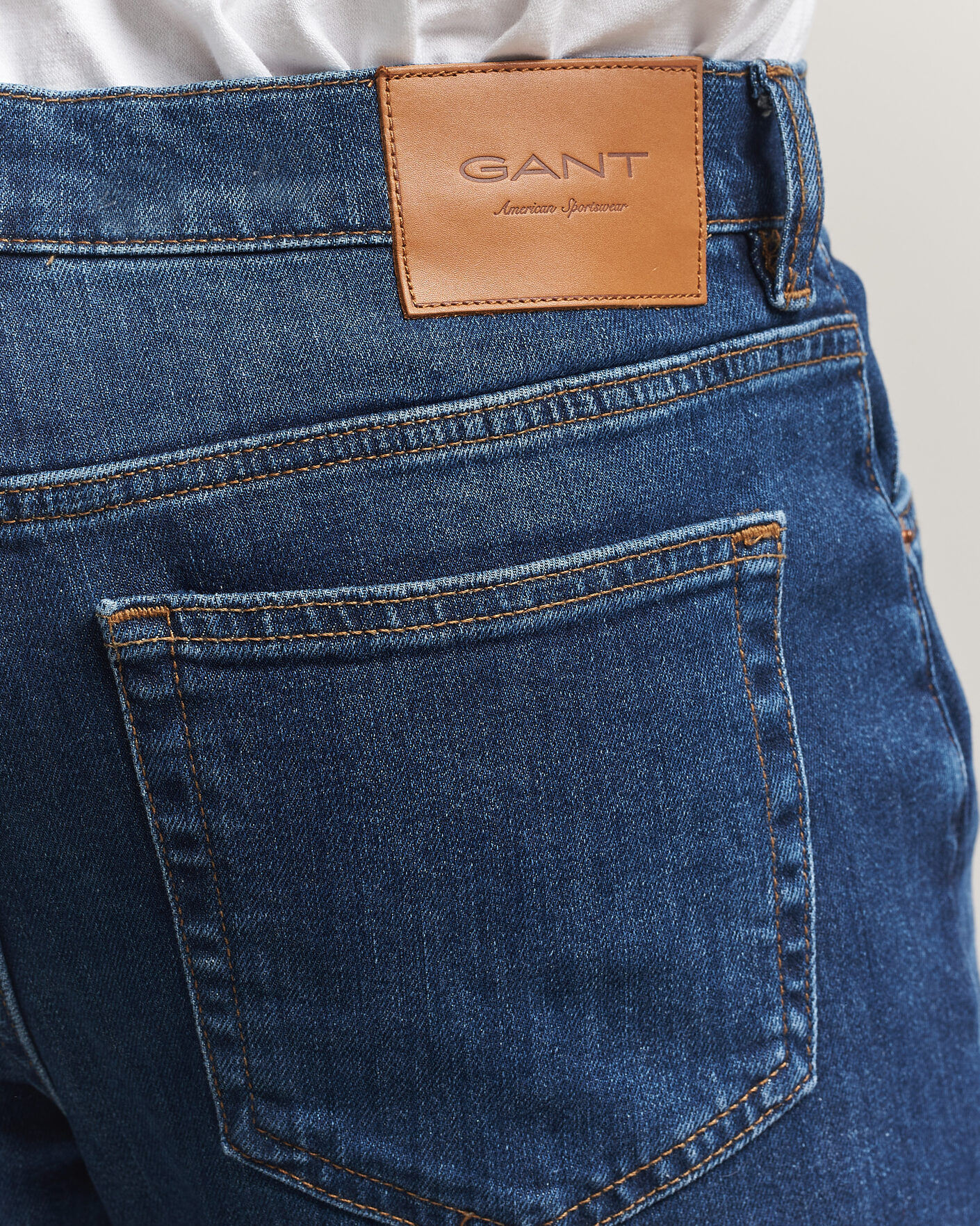 Herr | Byxor | Gant | Regular Fit Jeans Mid Blue Worn In