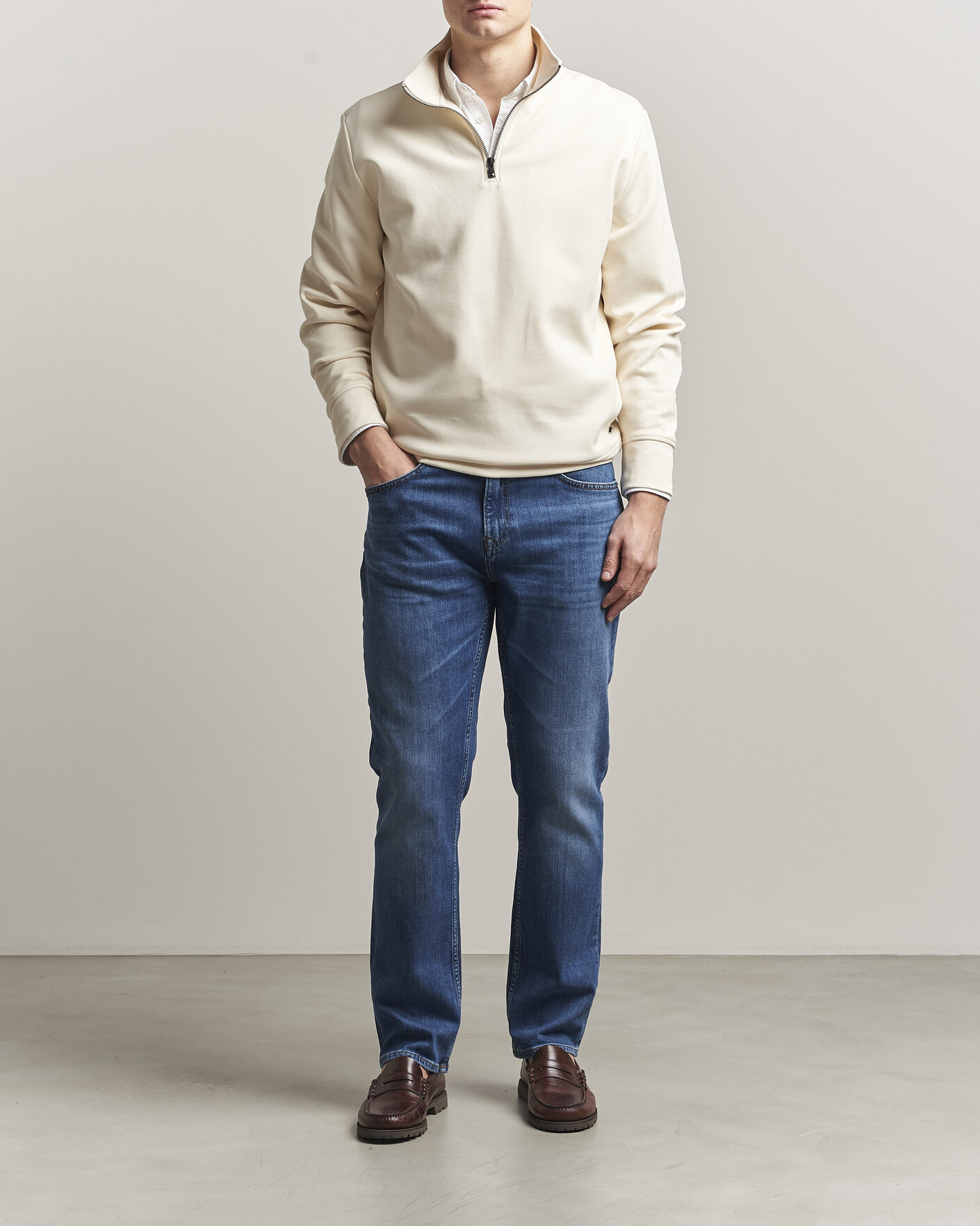 Herr | Jeans | Gant | Regular Fit Jeans Mid Blue Broken In