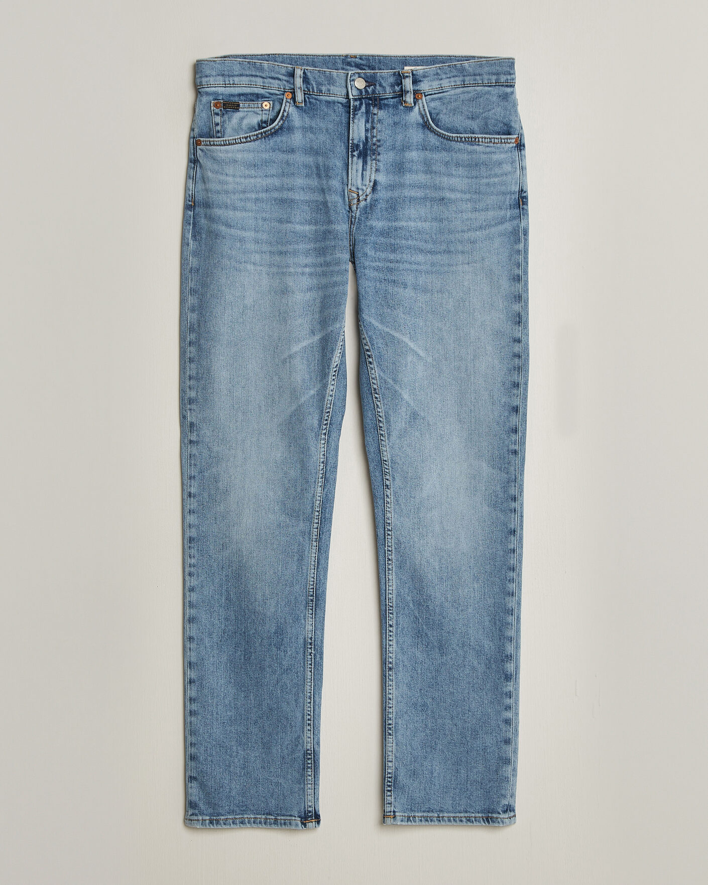 Herr | Byxor | Gant | Regular Fit Jeans Semi Light Blue Worn In