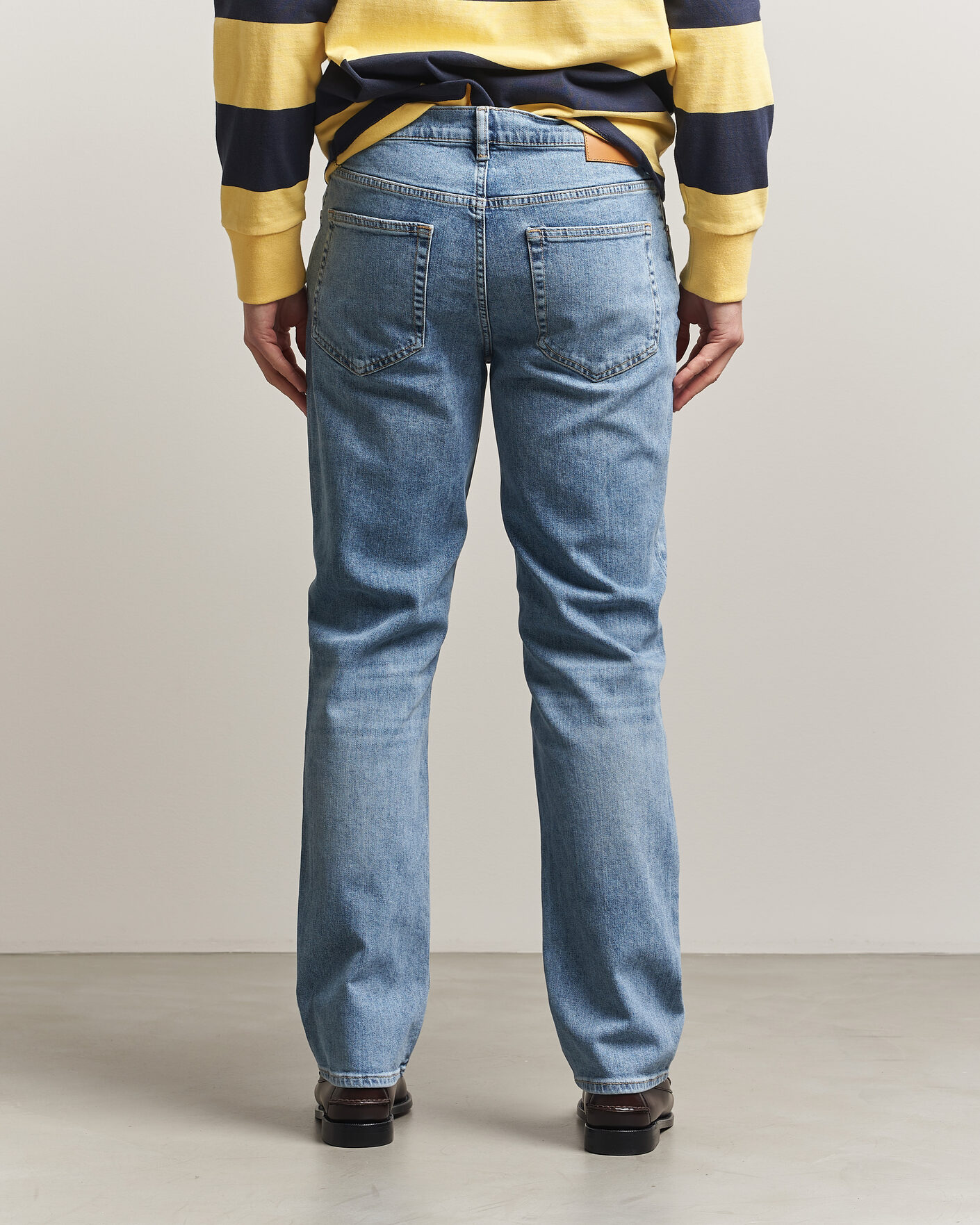 Herr | Byxor | Gant | Regular Fit Jeans Semi Light Blue Worn In