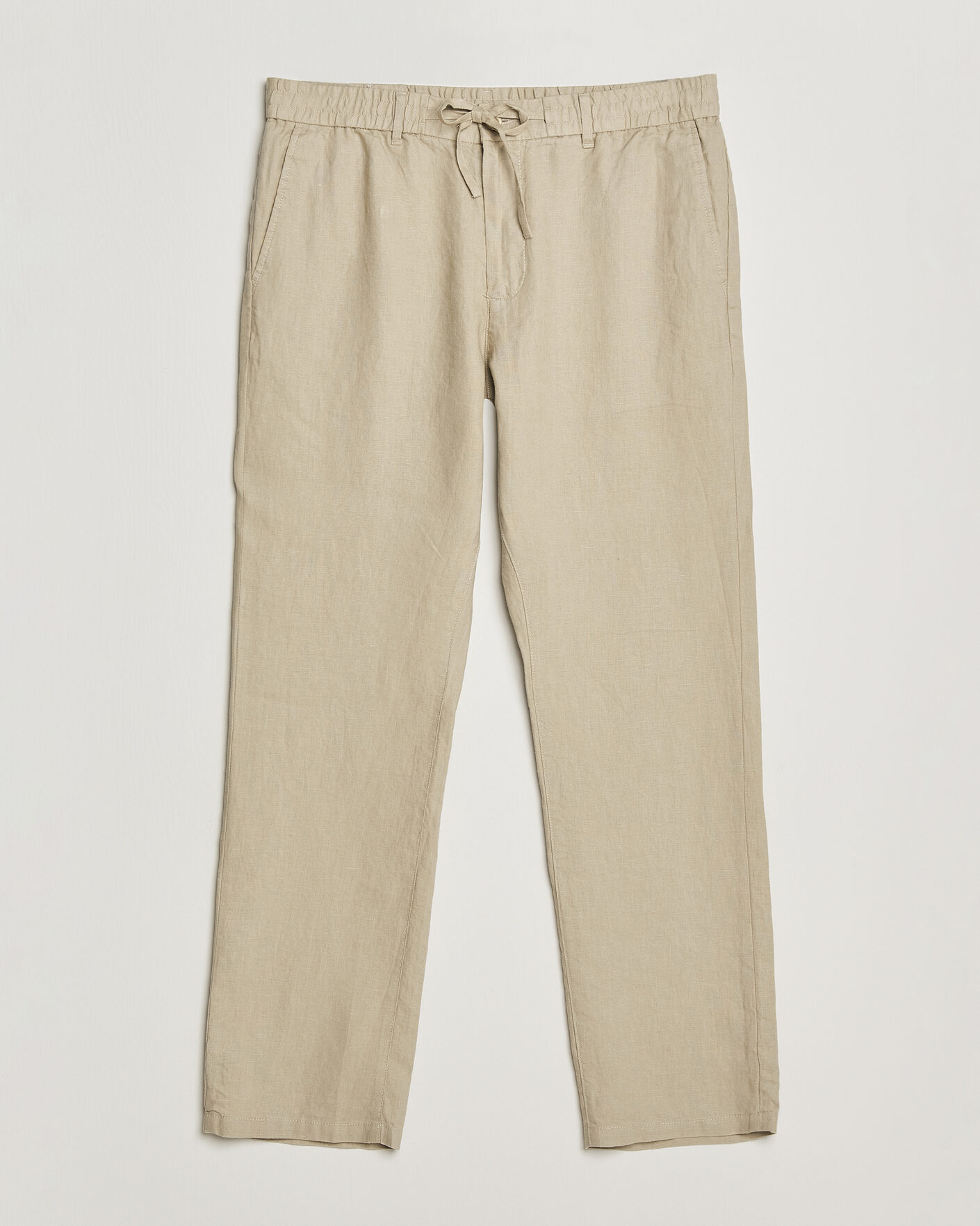 Herr | Byxor | GANT | Regular Fit Linen Drawstring Pants Oat Beige