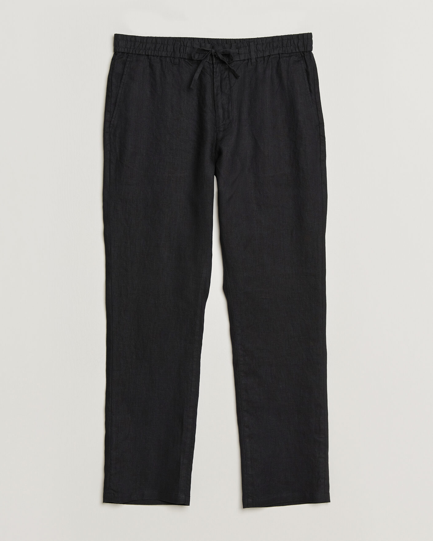 Herr | Byxor | Gant | Regular Fit Linen Drawstring Pants Black