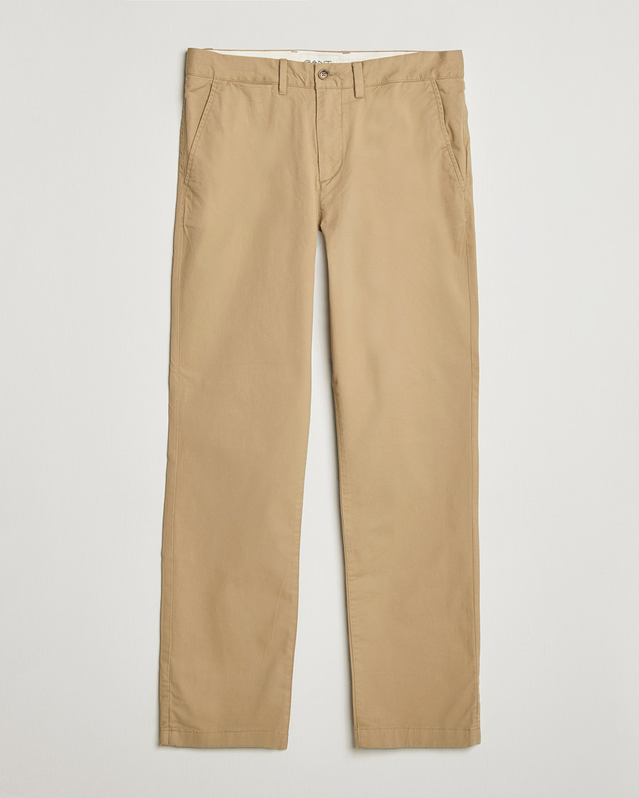 Herr | Byxor | GANT | Regular Fit Chinos Dark Khaki