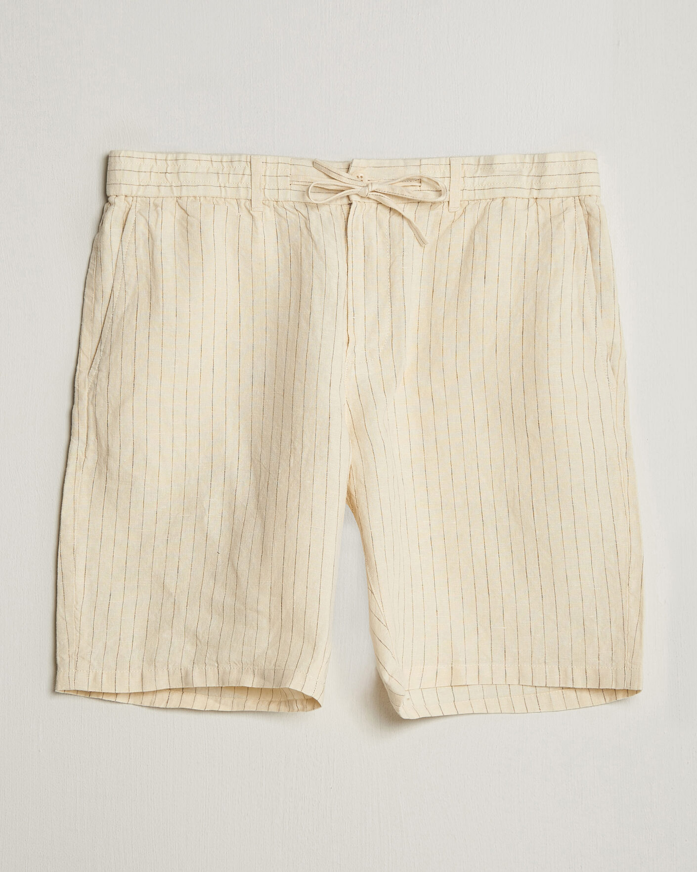 Herr | Shorts | Gant | Regular Fit Striped Linen Drawstring Shorts Faded Beige