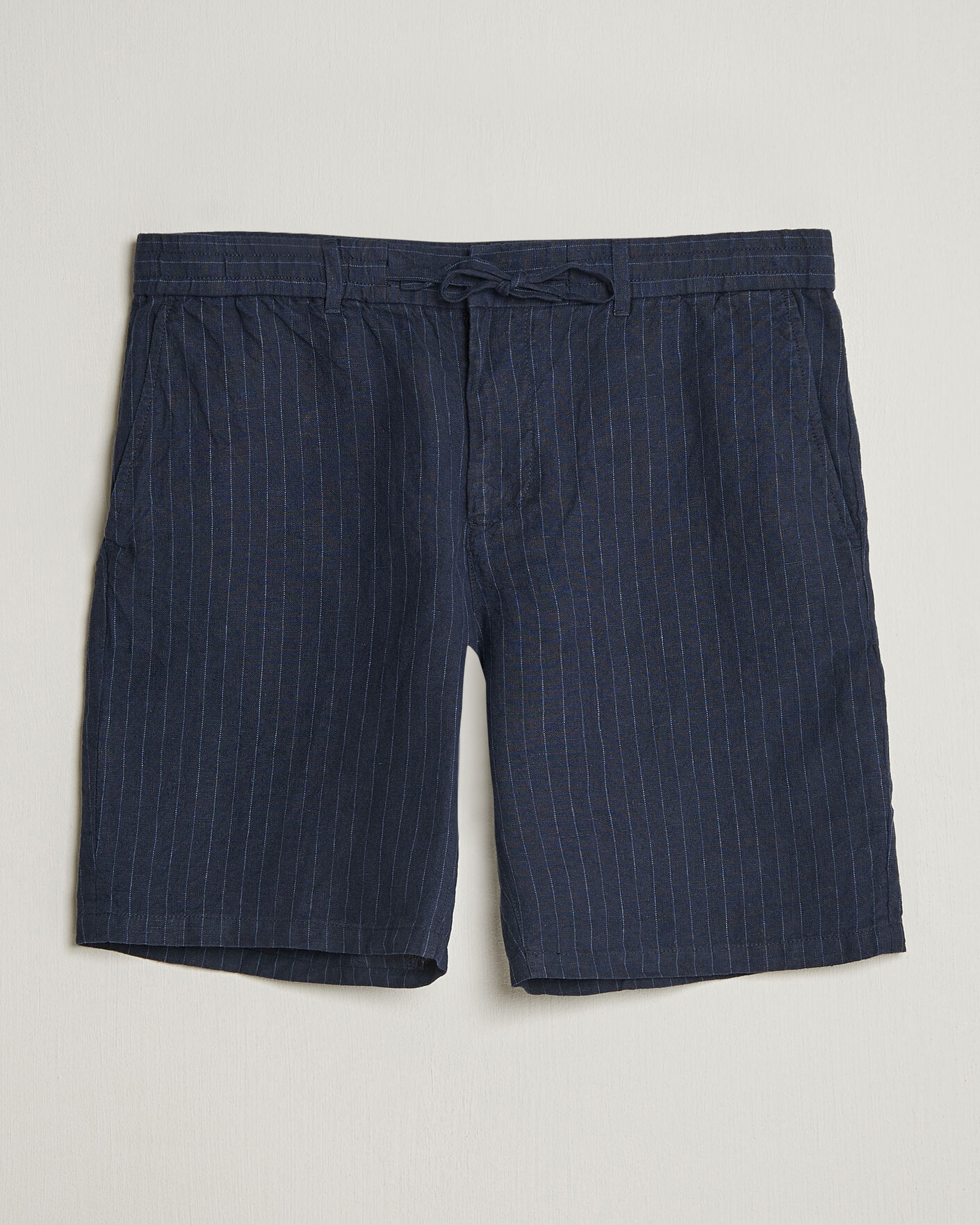 Herr | Shorts | Gant | Regular Fit Striped Linen Drawstring Shorts Evening Blue