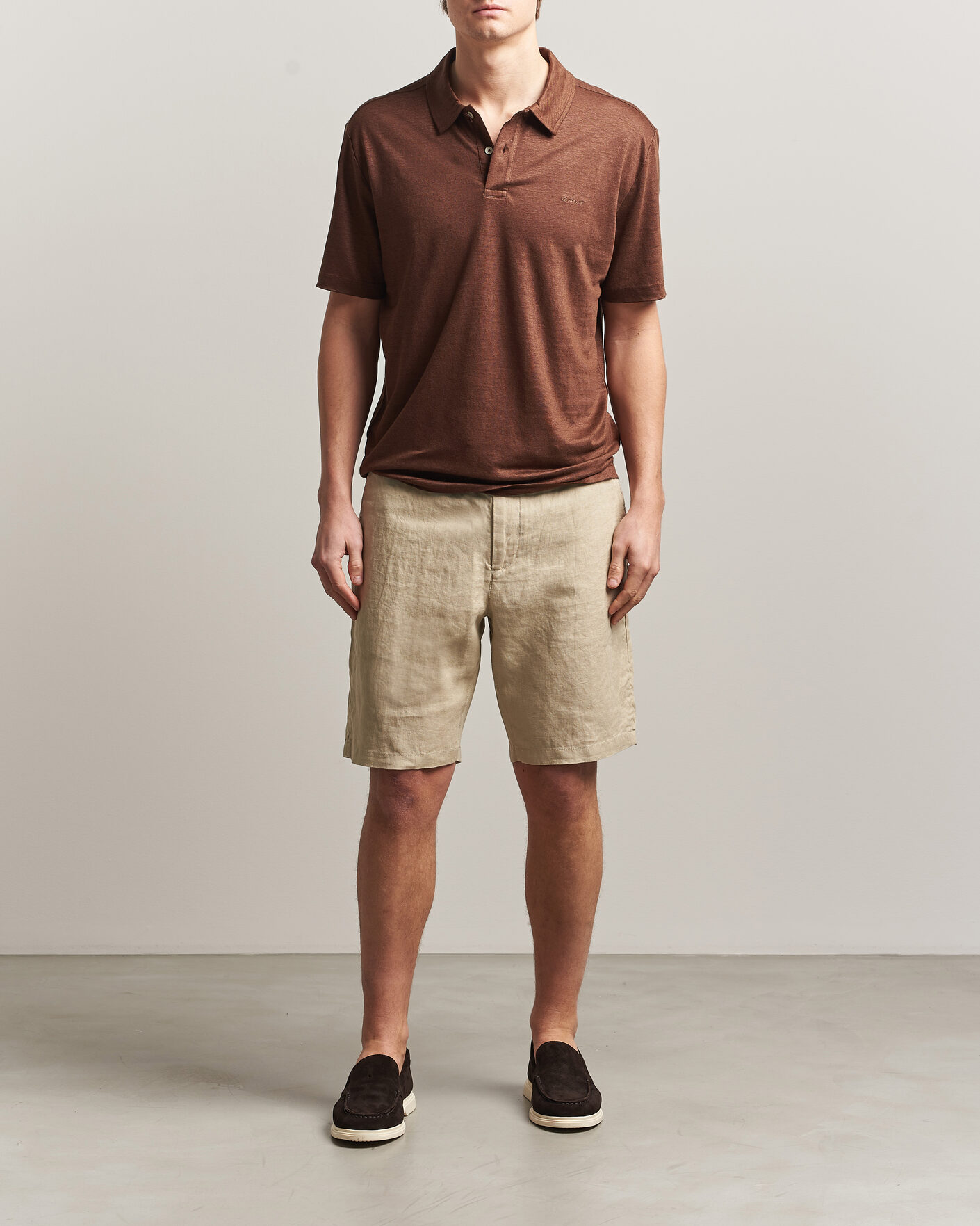 Herr | Shorts | Gant | Regular Fit Linen Drawstring Shorts Oat Beige