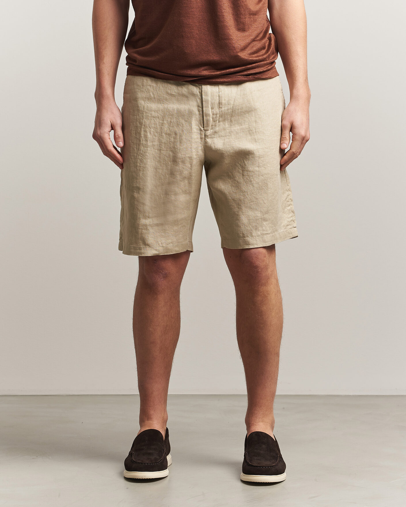 Herr | Shorts | GANT | Regular Fit Linen Drawstring Shorts Oat Beige