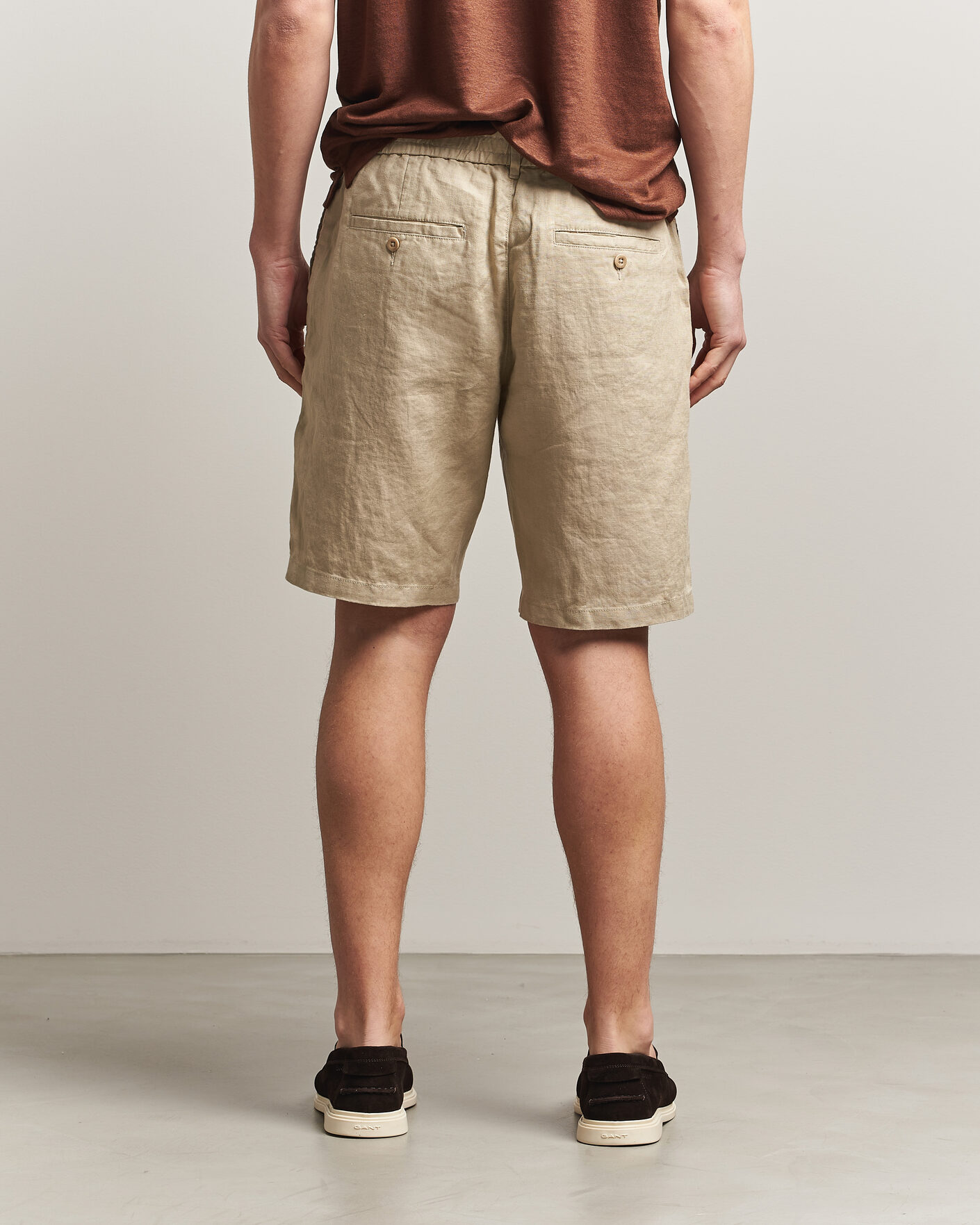 Herr | Shorts | GANT | Regular Fit Linen Drawstring Shorts Oat Beige