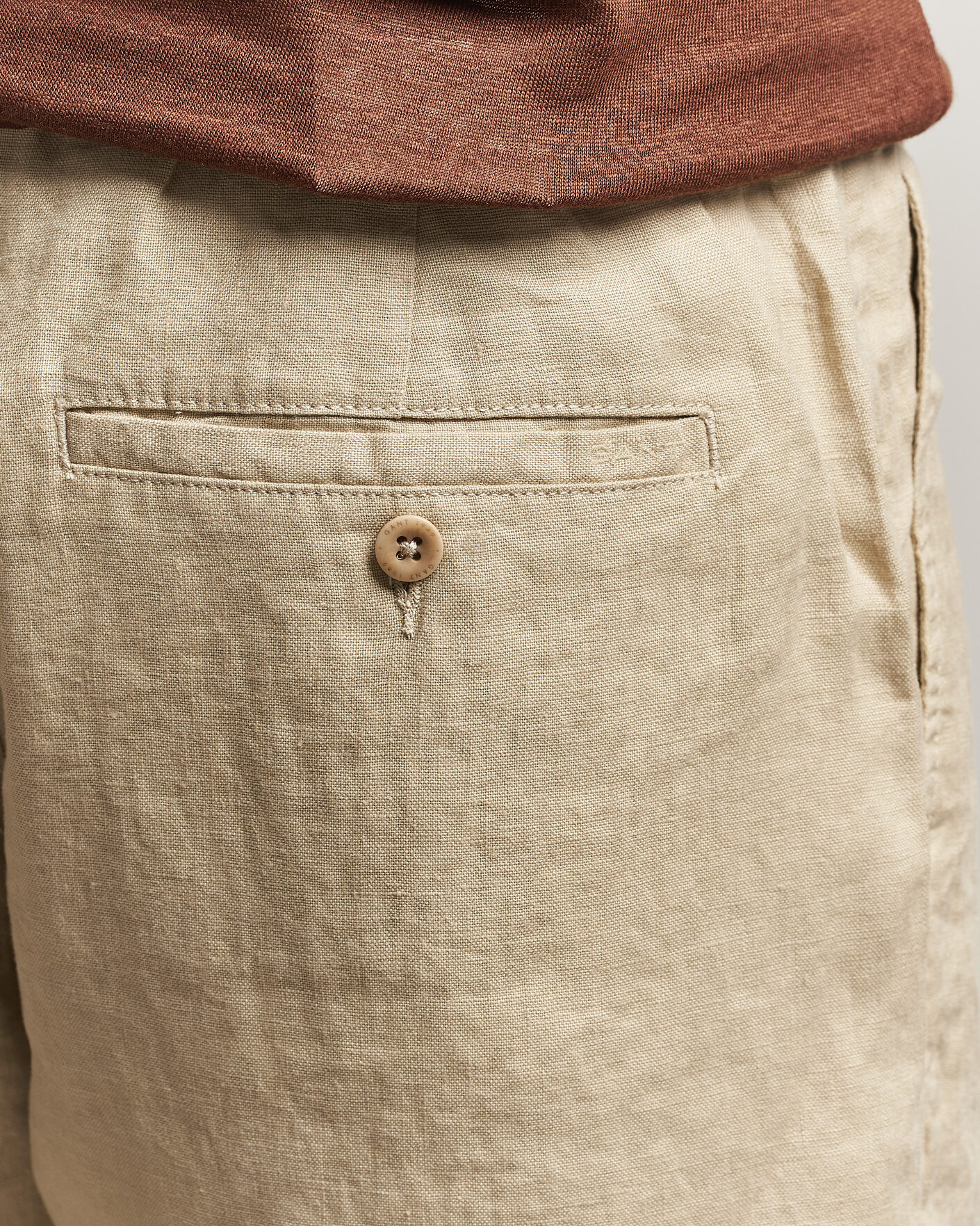 Herr | Shorts | GANT | Regular Fit Linen Drawstring Shorts Oat Beige