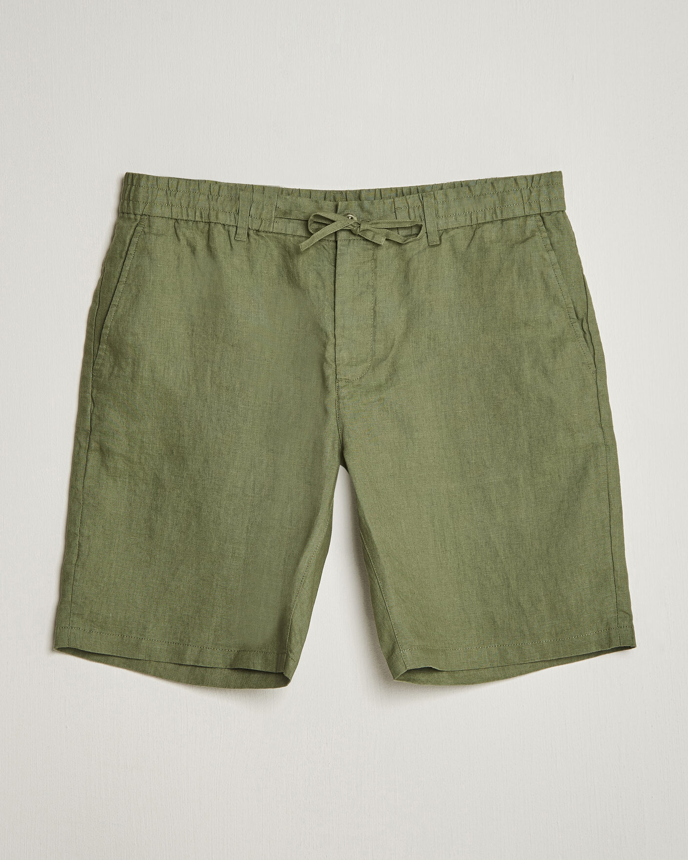 Herr | Shorts | Gant | Regular Fit Linen Drawstring Shorts Dry Herb Green