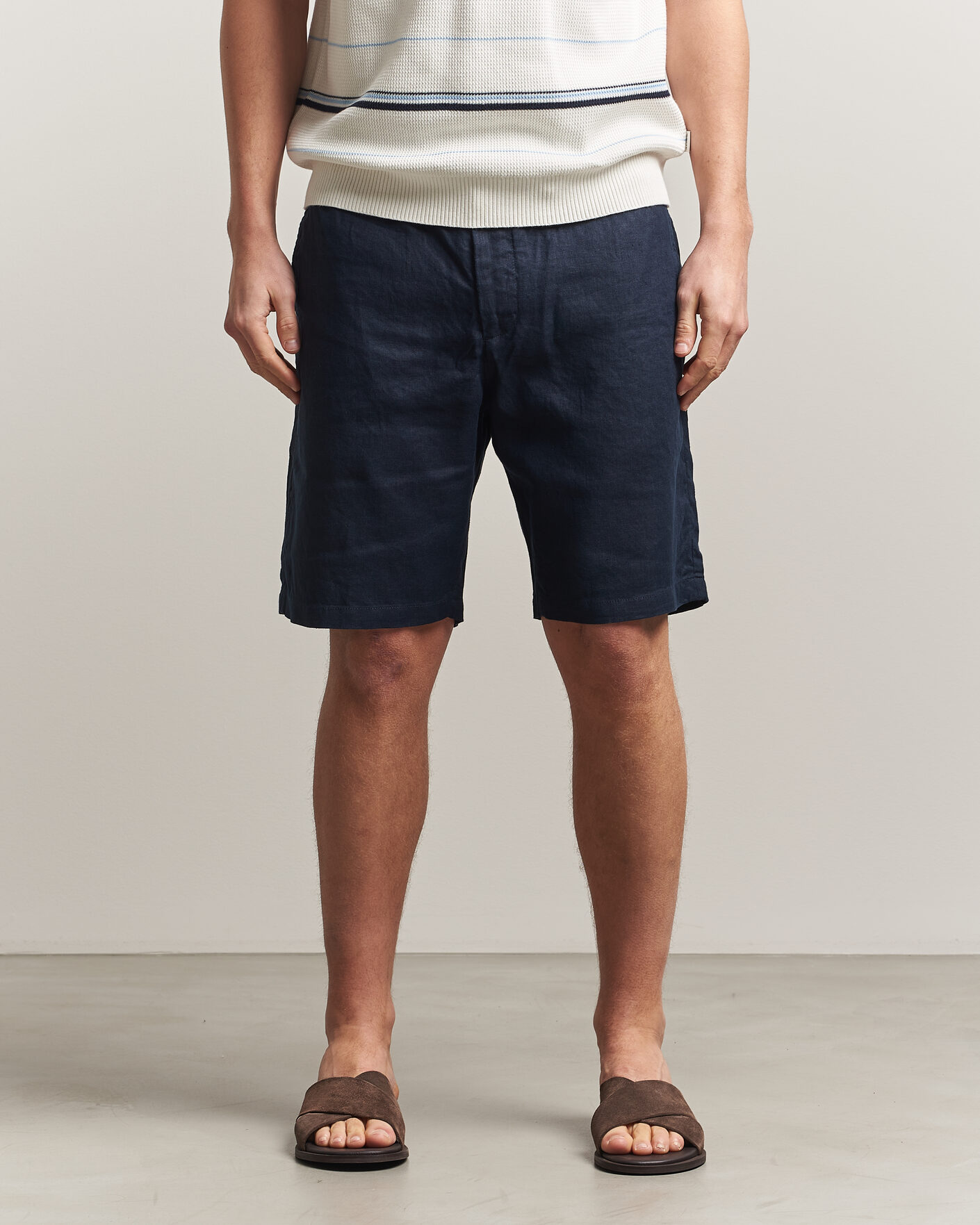 Herr | Shorts | Gant | Regular Fit Linen Drawstring Shorts Evening Blue