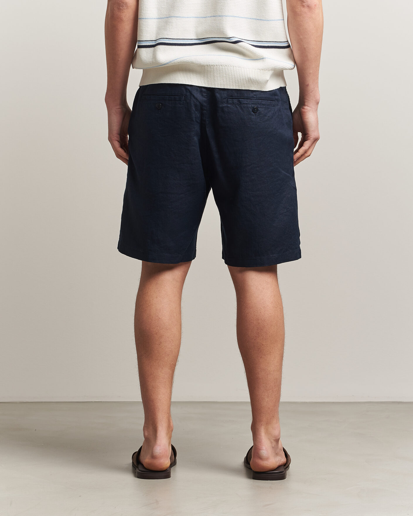 Herr | Shorts | Gant | Regular Fit Linen Drawstring Shorts Evening Blue