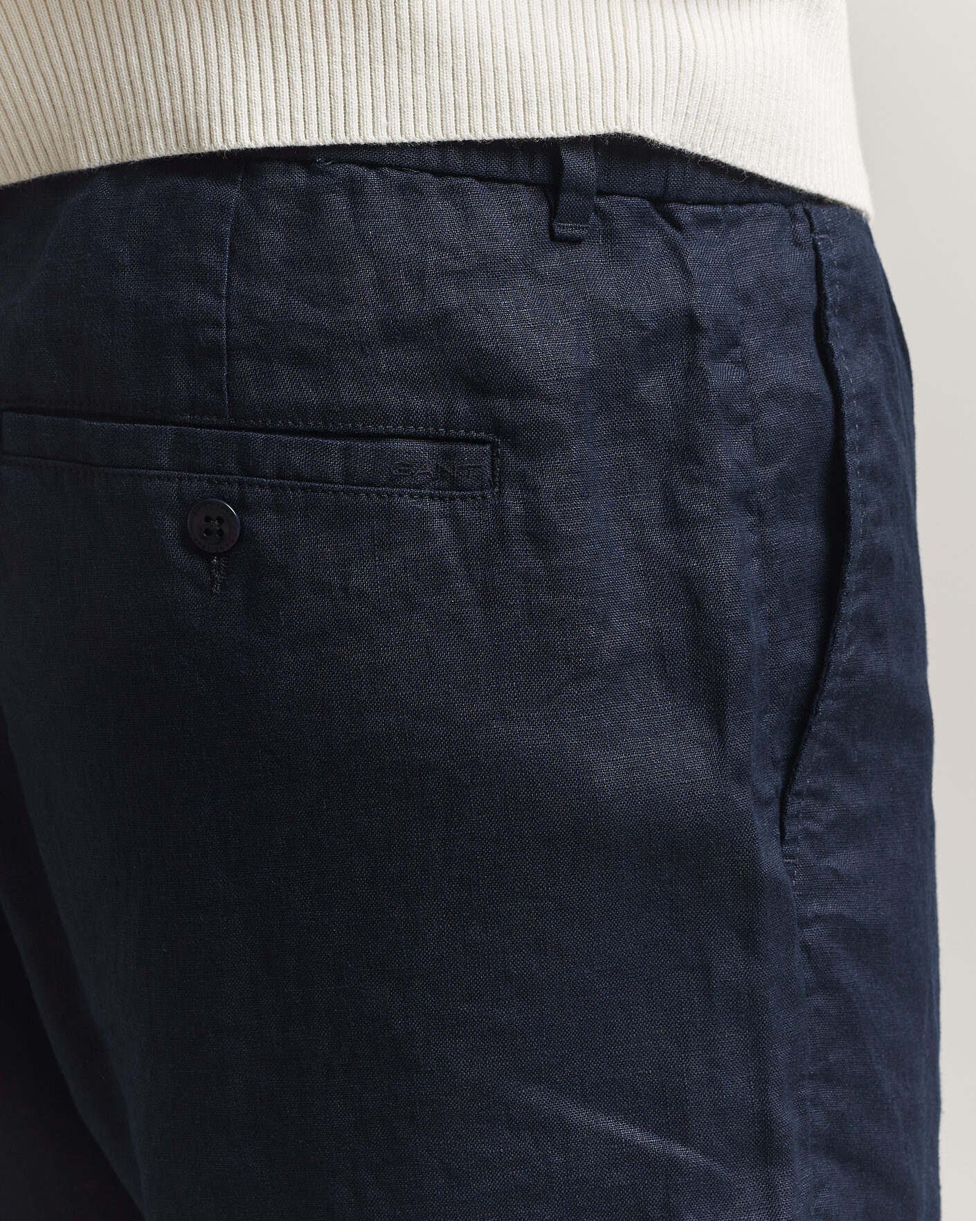Herr | Shorts | GANT | Regular Fit Linen Drawstring Shorts Evening Blue