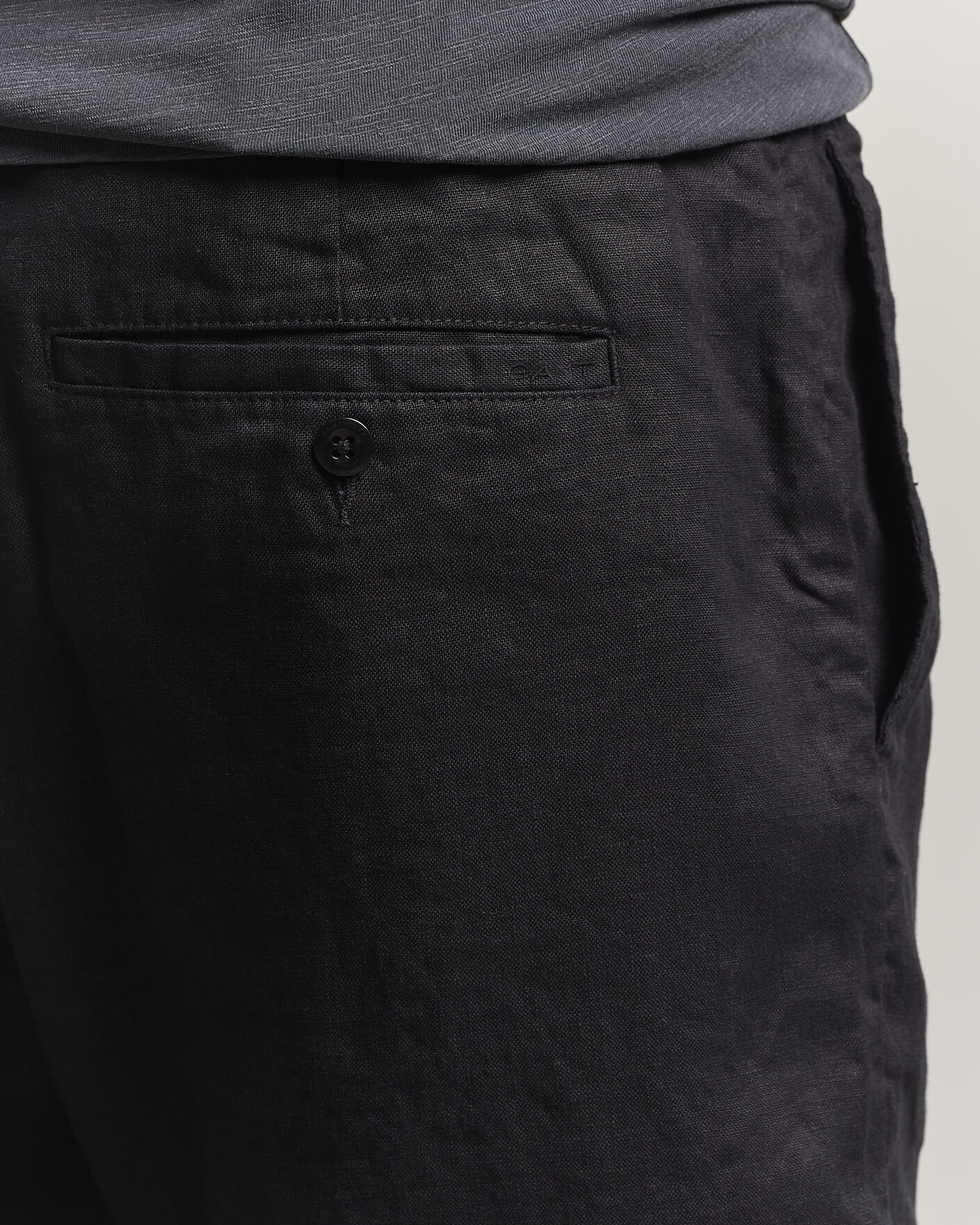 Herr | Shorts | Gant | Regular Fit Linen Drawstring Shorts Black