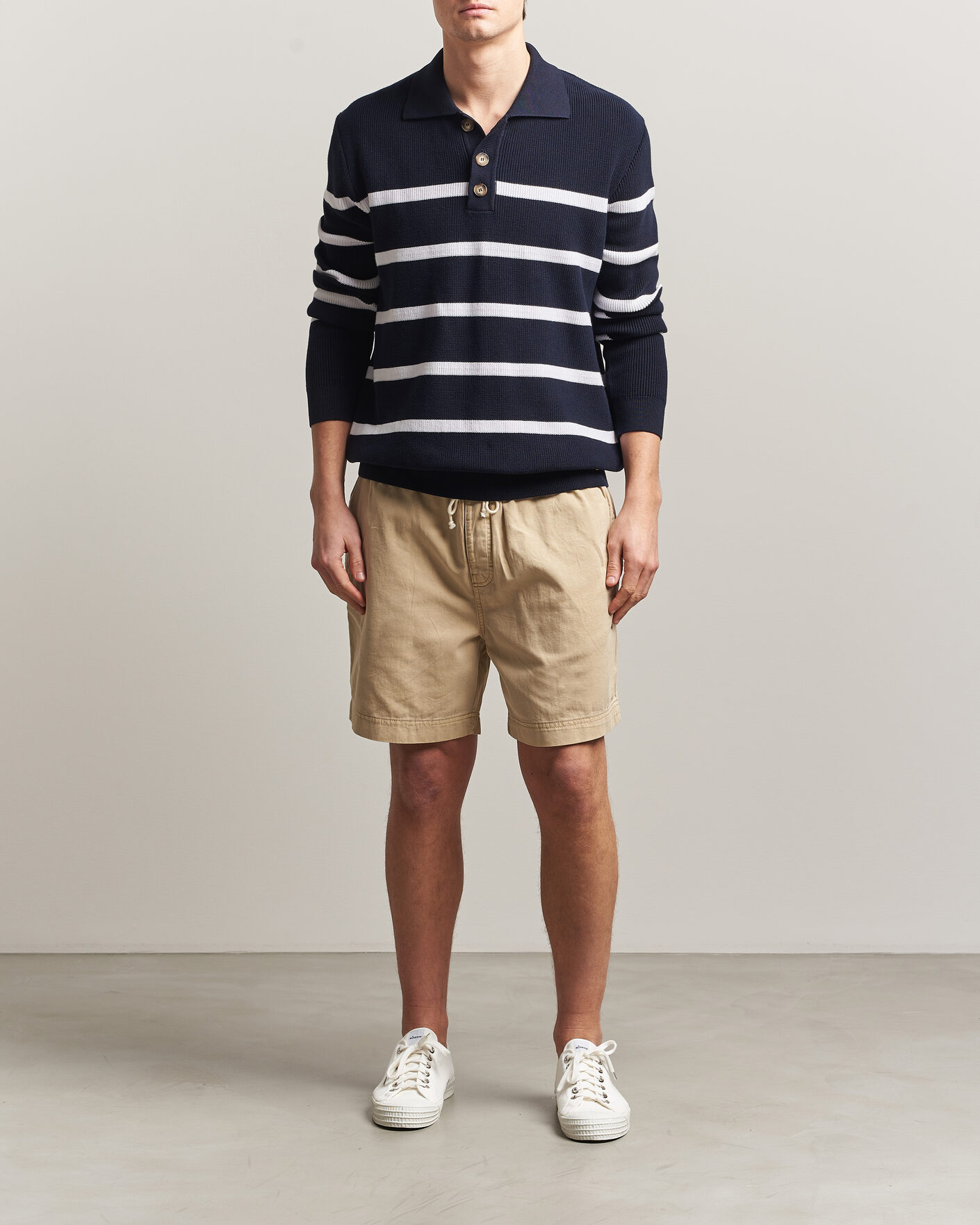 Herr | Shorts | GANT | Regular Fit Sunfaded Drawstring Oat Beige
