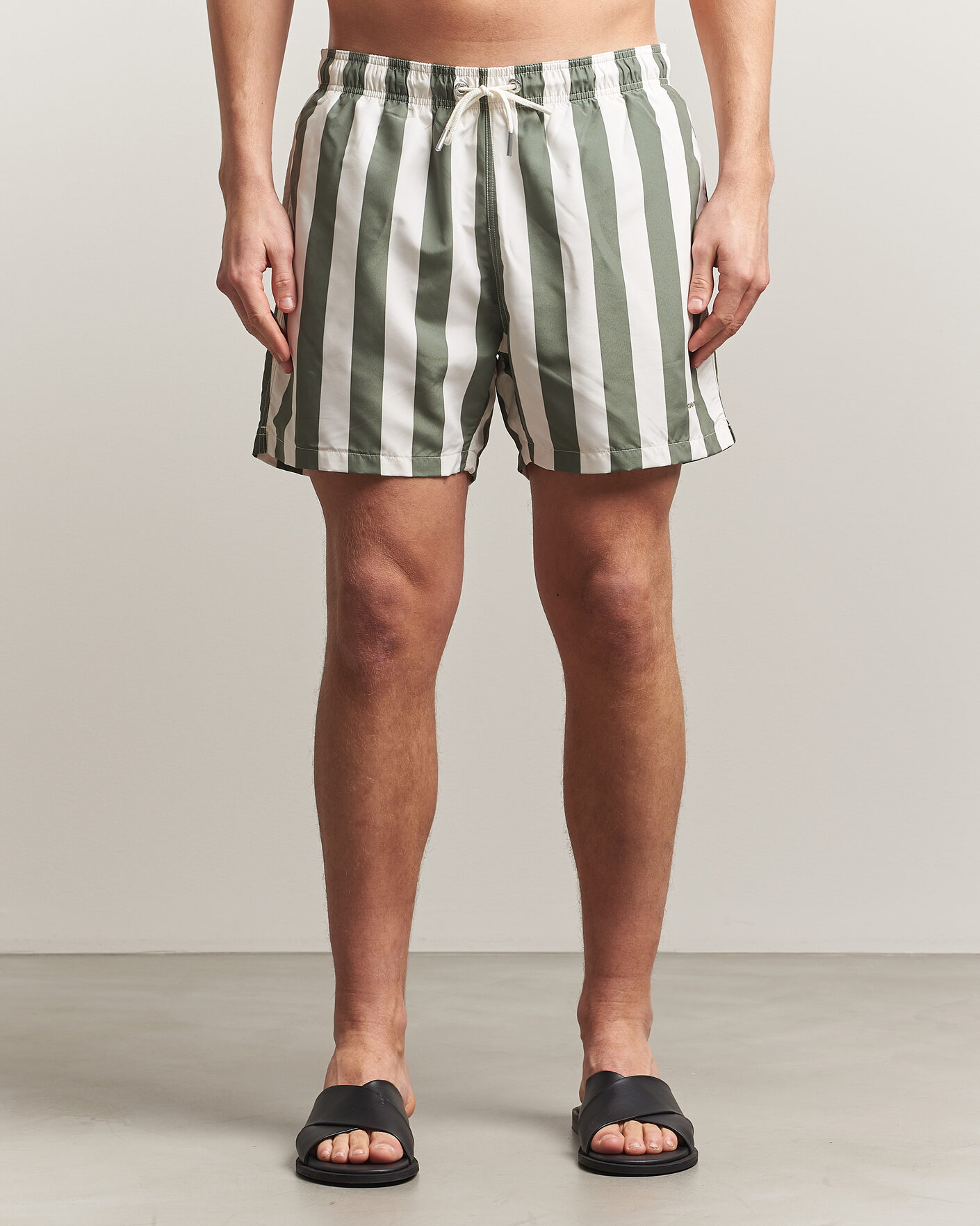 Herr | Badbyxor | Gant | Blockstriped Swimshorts Dry Herb Green