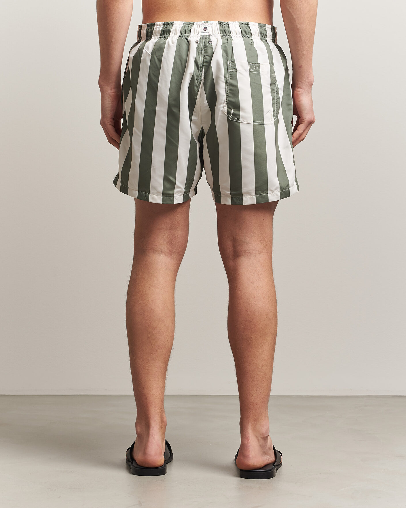 Herr | Badbyxor | Gant | Blockstriped Swimshorts Dry Herb Green