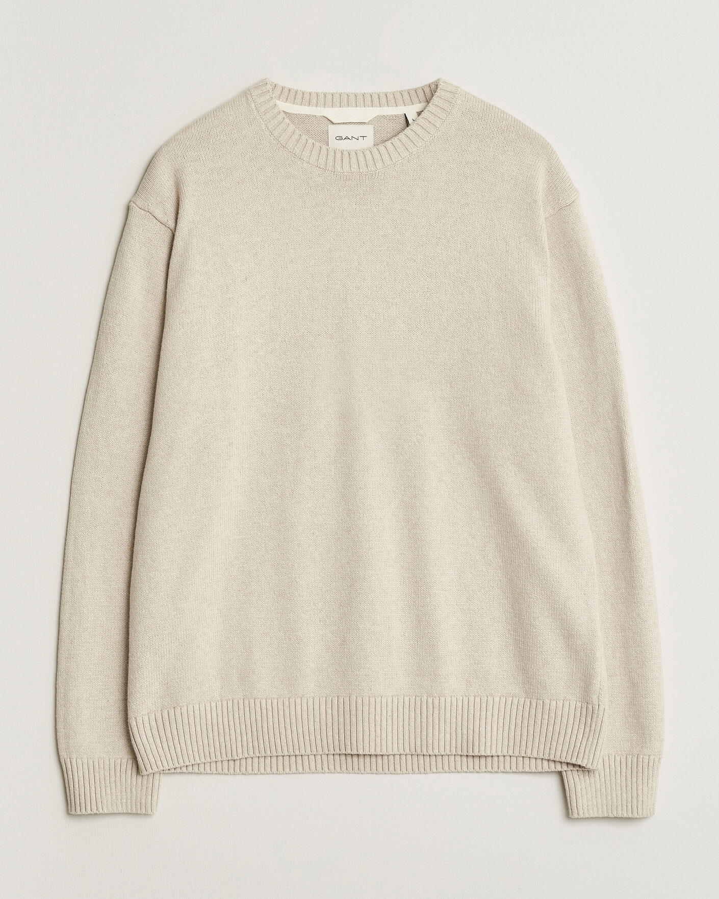 Herr | Tröjor | GANT | Cotton/Cashmere Knitted Sweater Seed Melange