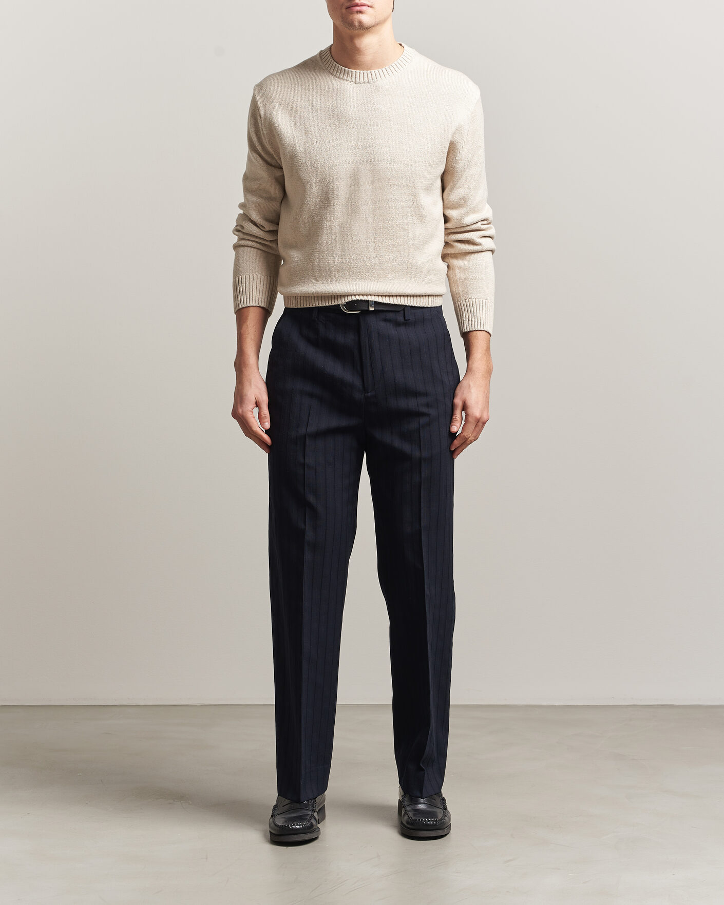 Herr | Tröjor | GANT | Cotton/Cashmere Knitted Sweater Seed Melange