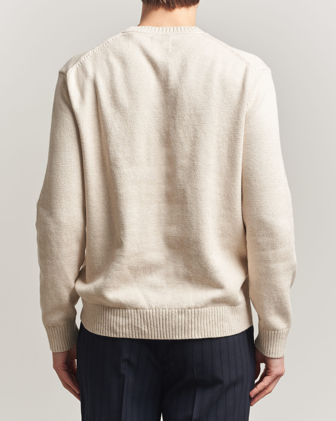 Herr | Tröjor | Gant | Cotton/Cashmere Knitted Sweater Seed Melange