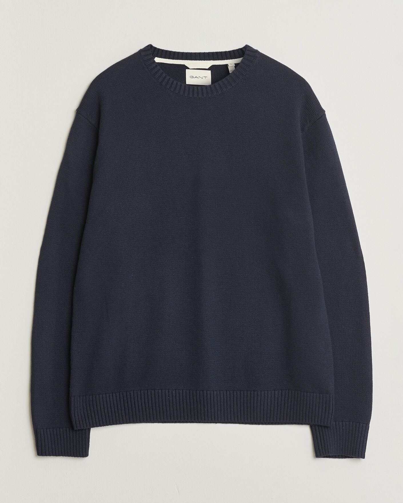 Herr | Tröjor | GANT | Cotton/Cashmere Knitted Sweater Evening Blue
