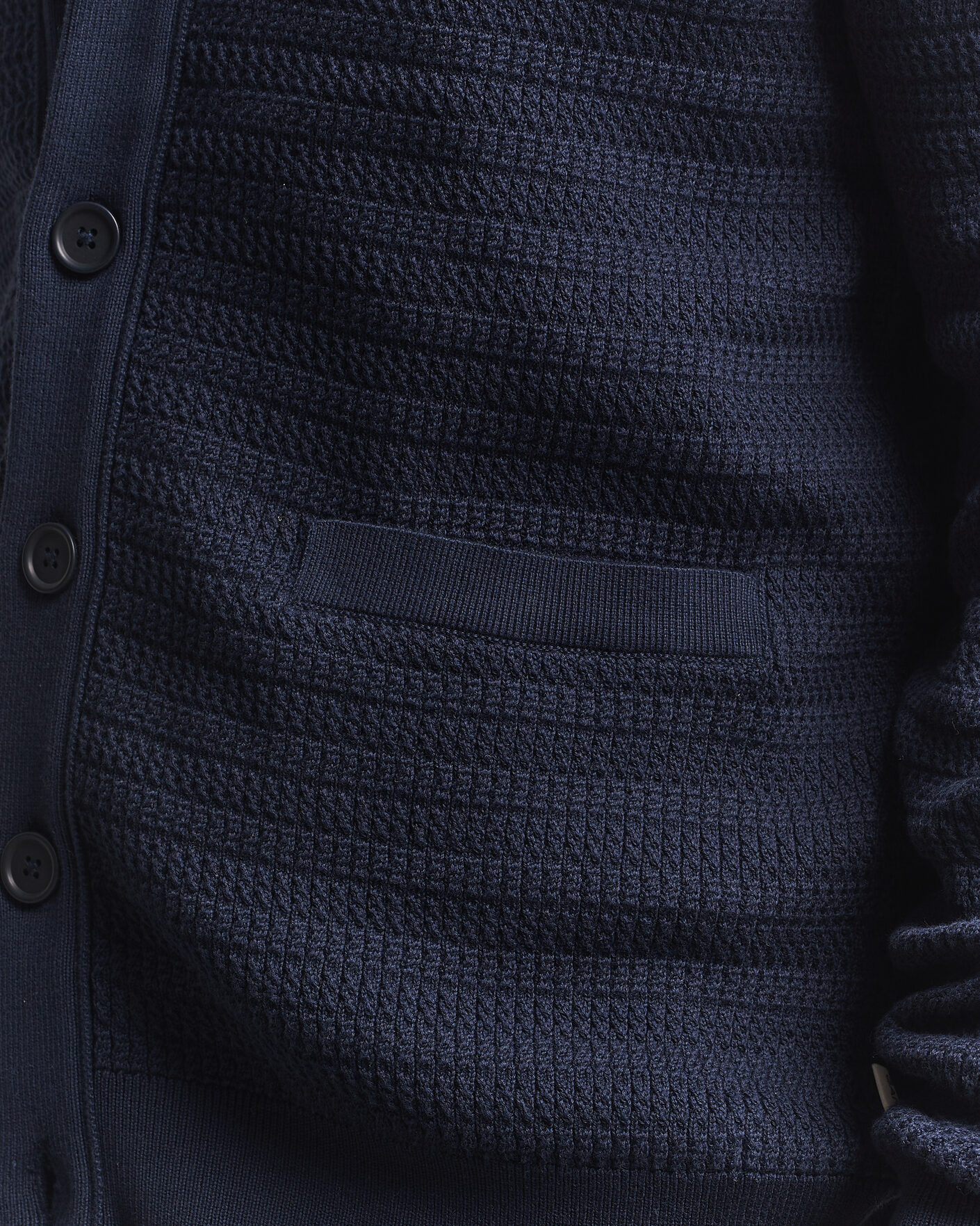 Herr | Tröjor | GANT | Heavy Knitted Shawl Collar Cardigan Evening Blue