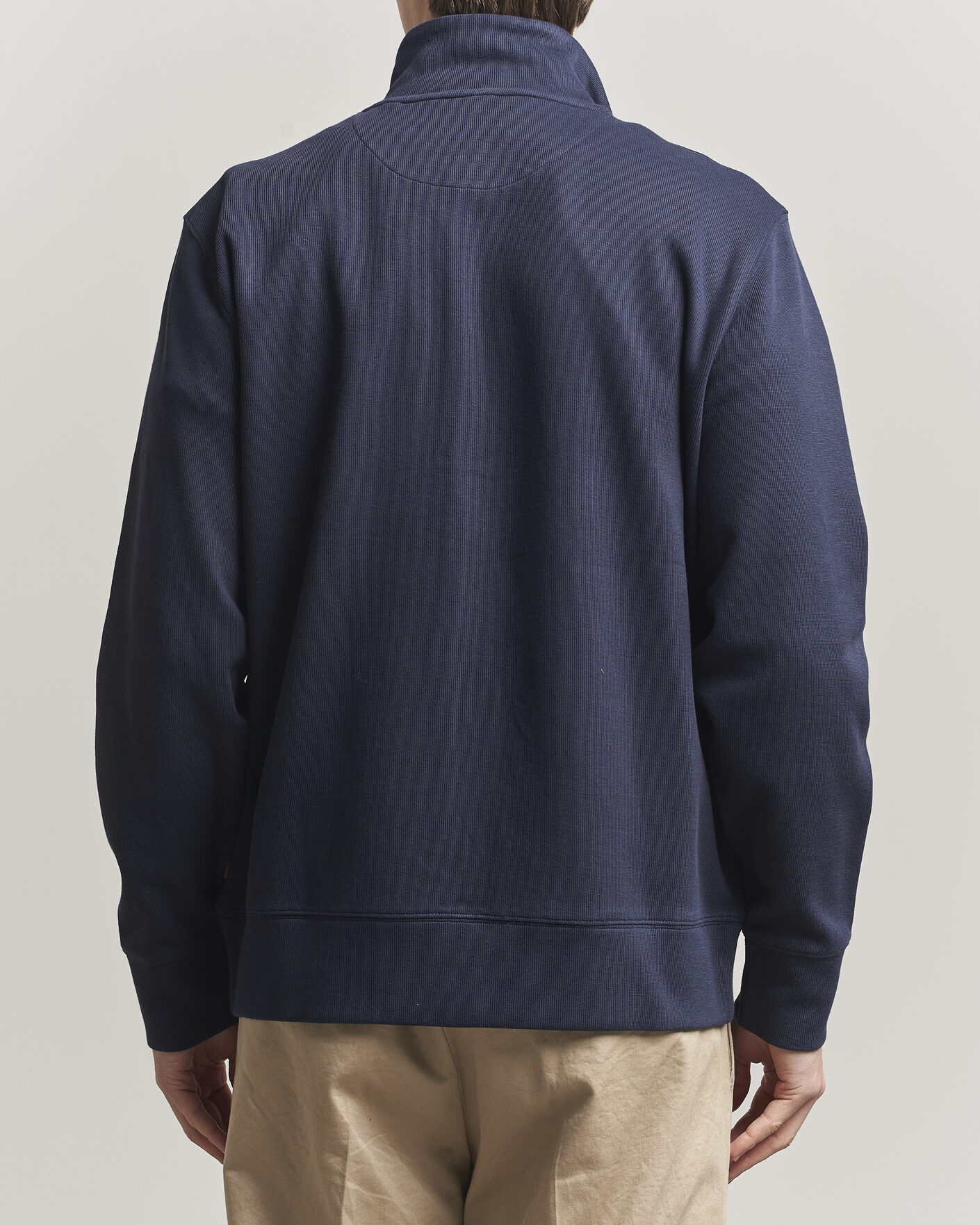 Herr | Tröjor | GANT | Light Sacker Rib Full Zip Evening Blue