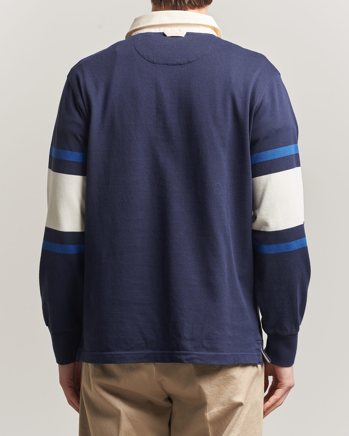 Herr | Tröjor | GANT | Striped Rugger Evening Blue