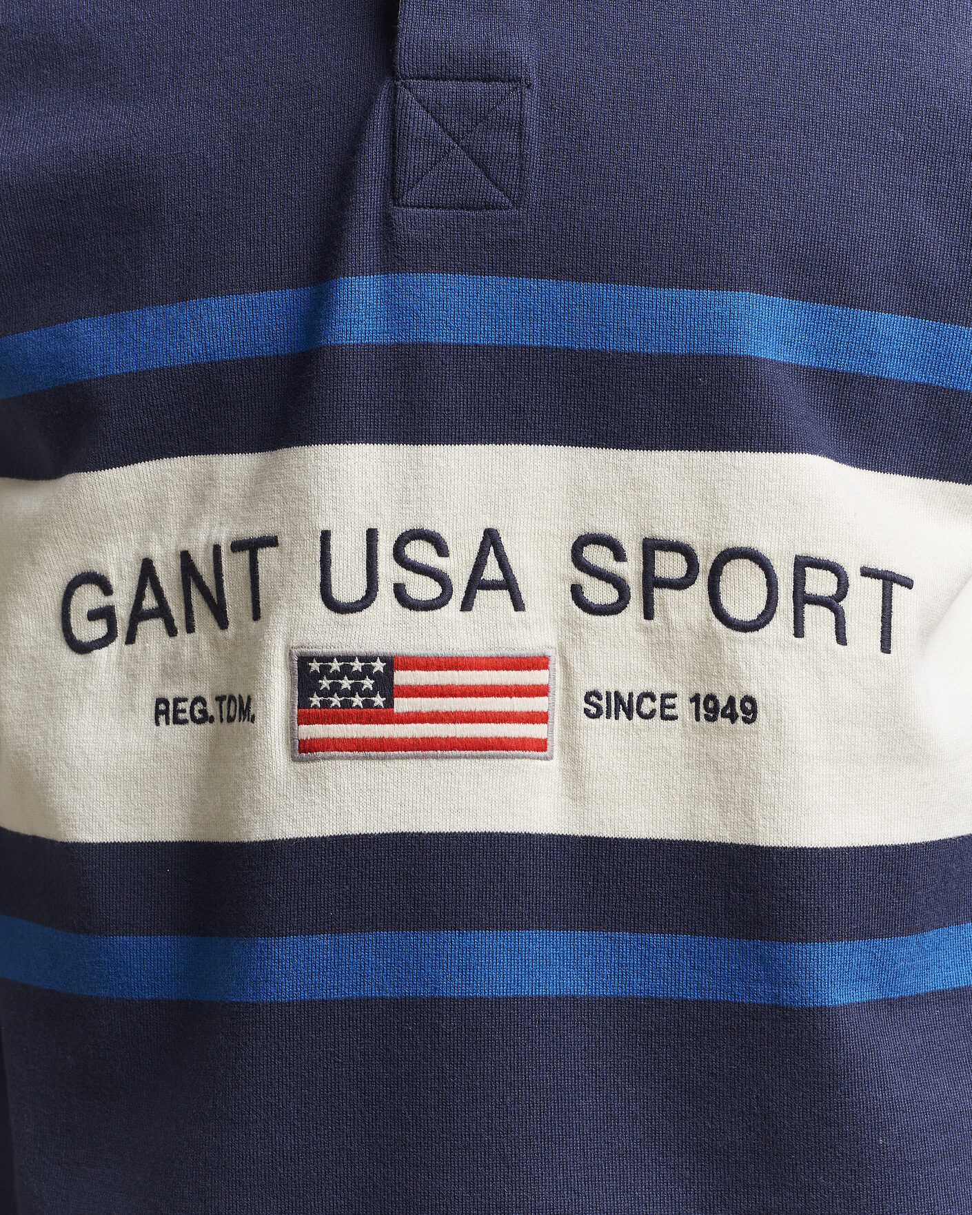 Herr | Tröjor | Gant | Striped Rugger Evening Blue