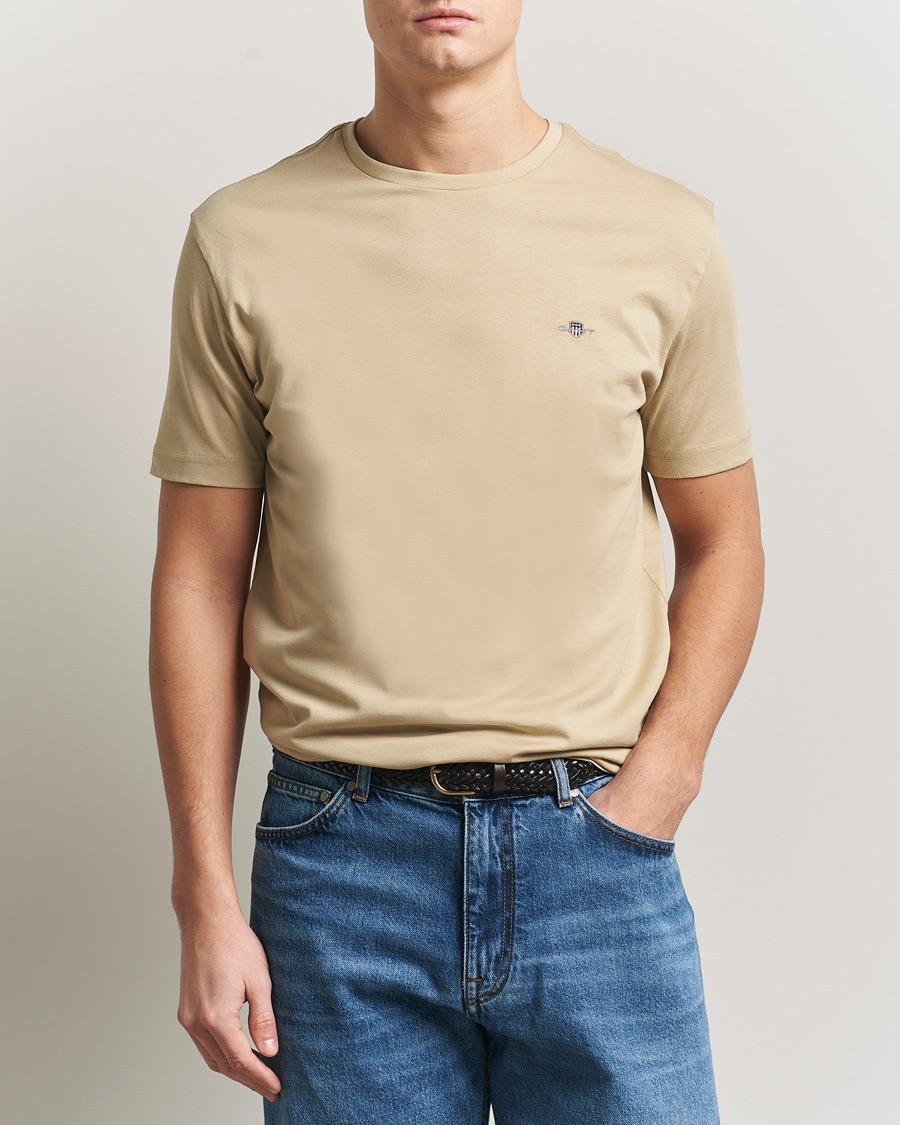 Herr | T-Shirts | Gant | The Original T-Shirt Oat Beige