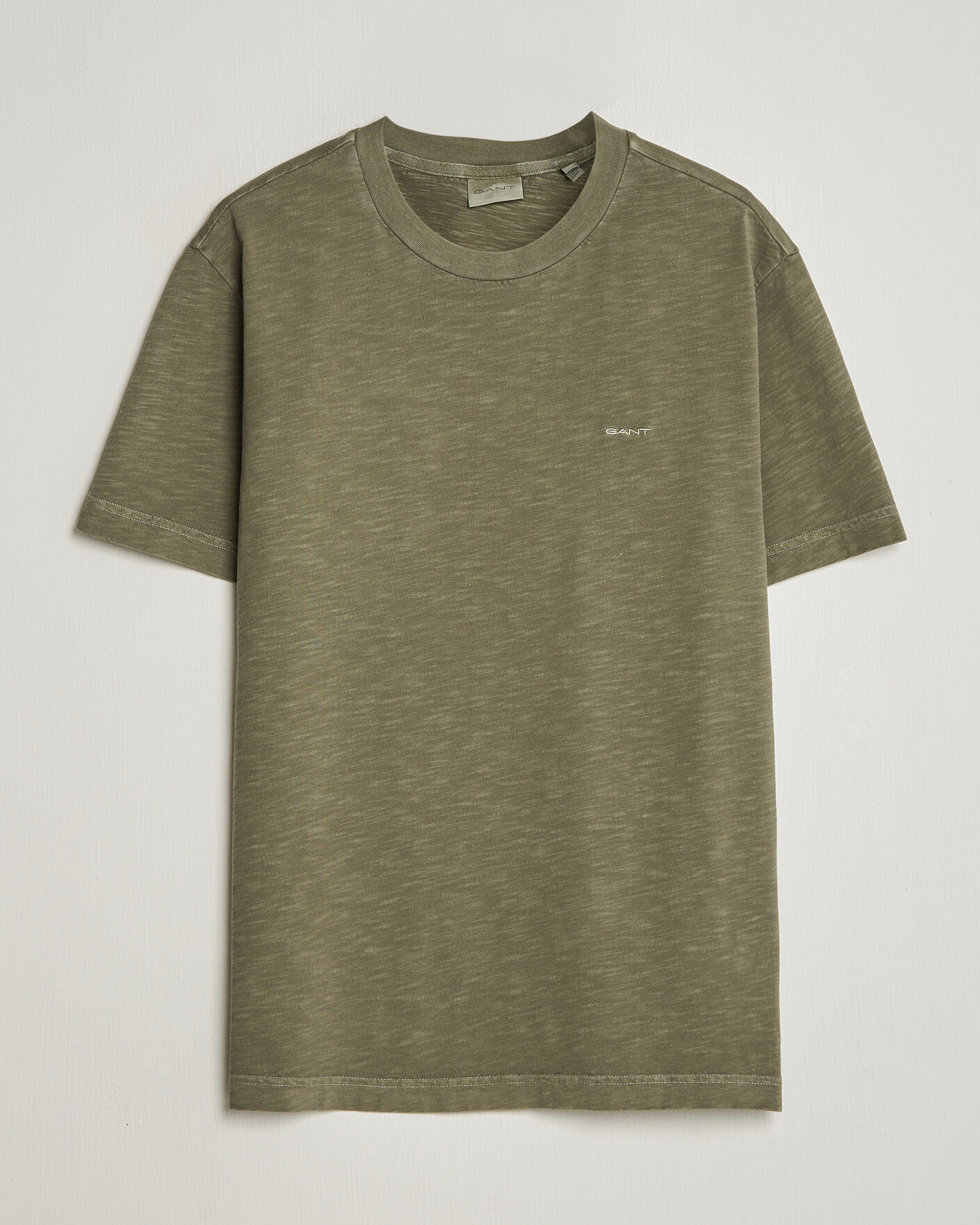 Herr | T-Shirts | Gant | Washed Slub T-Shirt Dry Herb Green