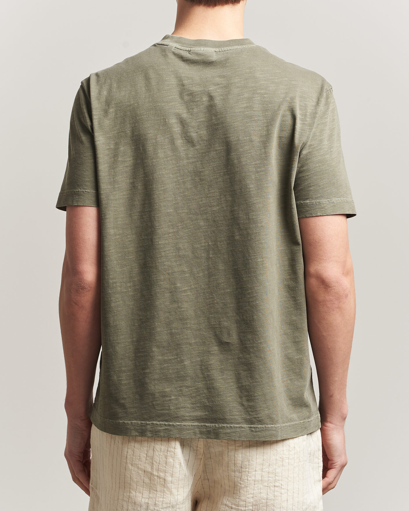 Herr | T-Shirts | Gant | Washed Slub T-Shirt Dry Herb Green