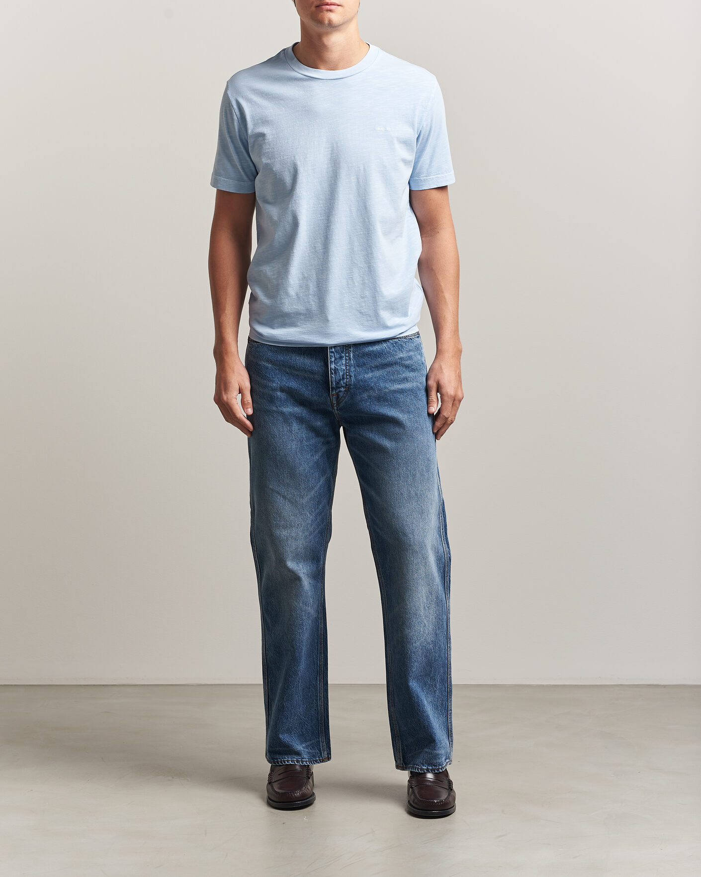 Herr | T-Shirts | Gant | Washed Slub T-Shirt Fresh Blue