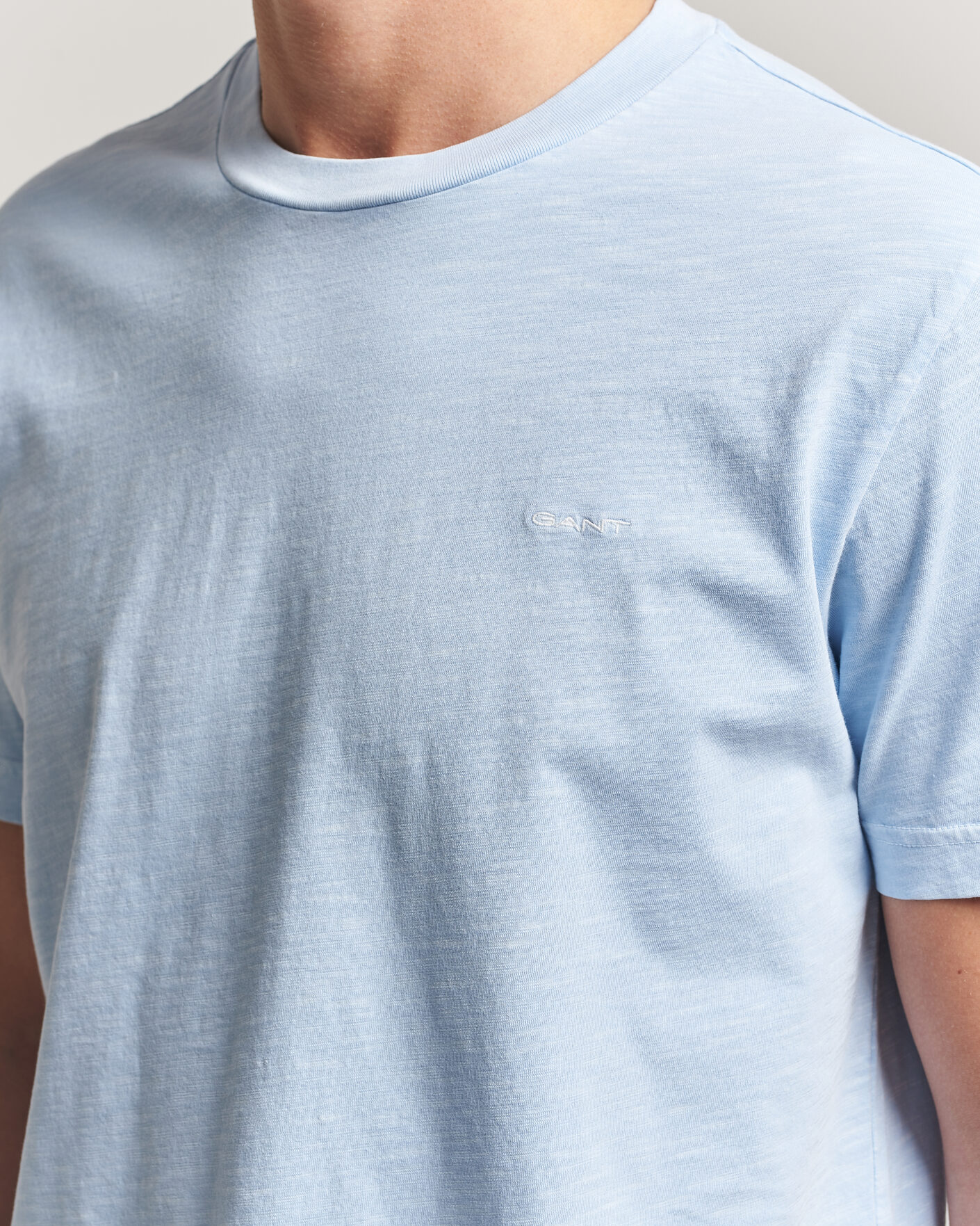 Herr | T-Shirts | Gant | Washed Slub T-Shirt Fresh Blue