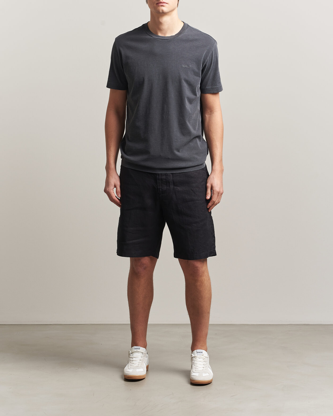 Herr | T-Shirts | GANT | Washed Slub T-Shirt Black