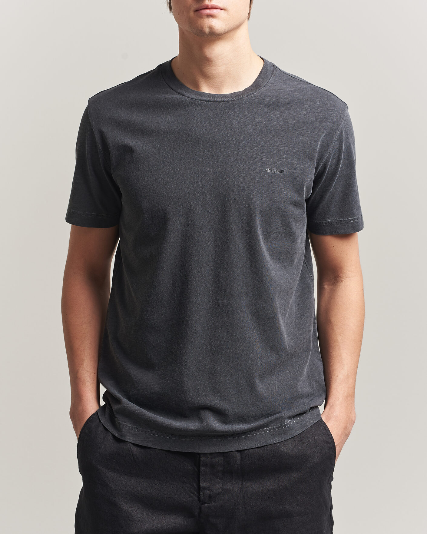 Herr | T-Shirts | Gant | Washed Slub T-Shirt Black