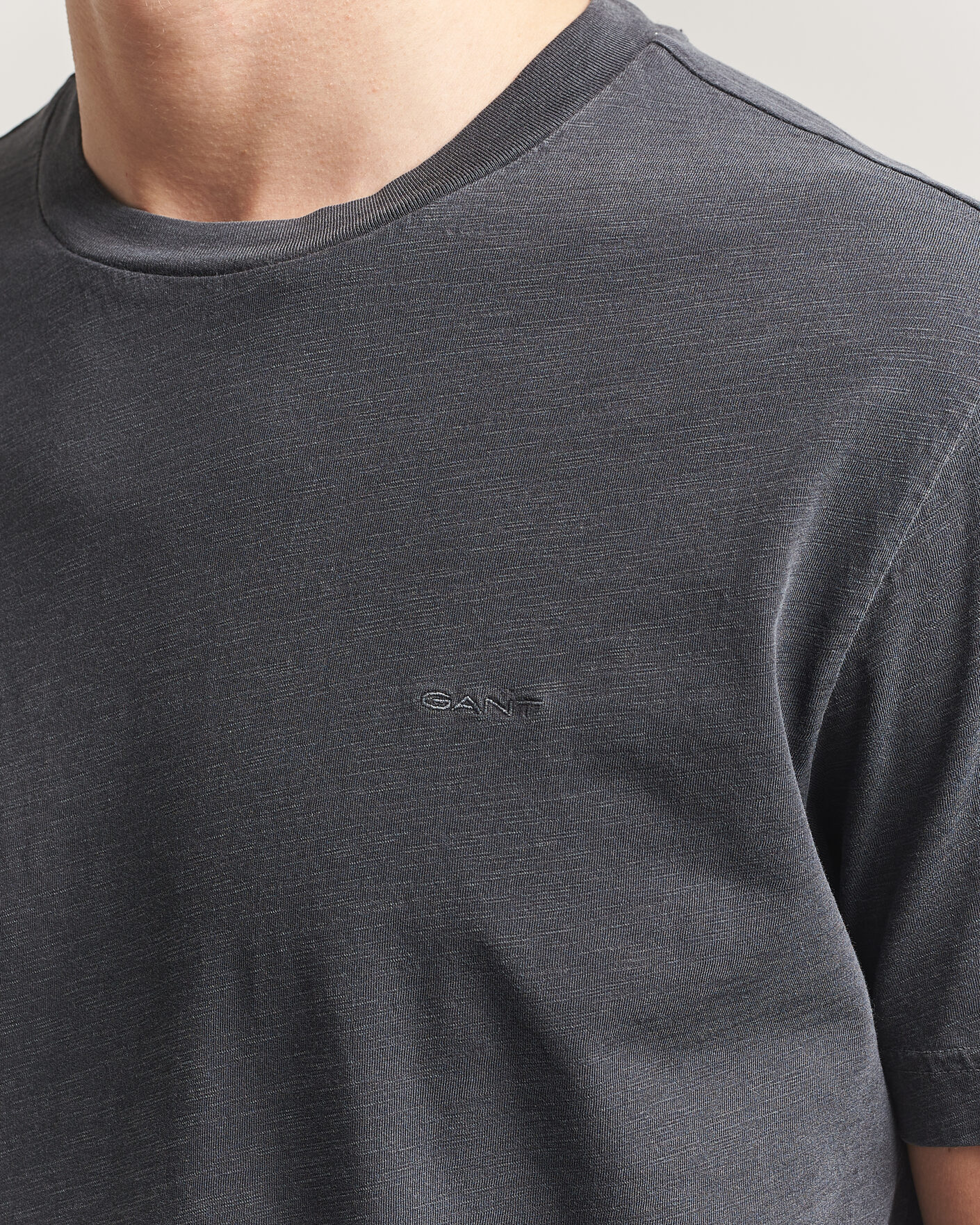 Herr | T-Shirts | GANT | Washed Slub T-Shirt Black