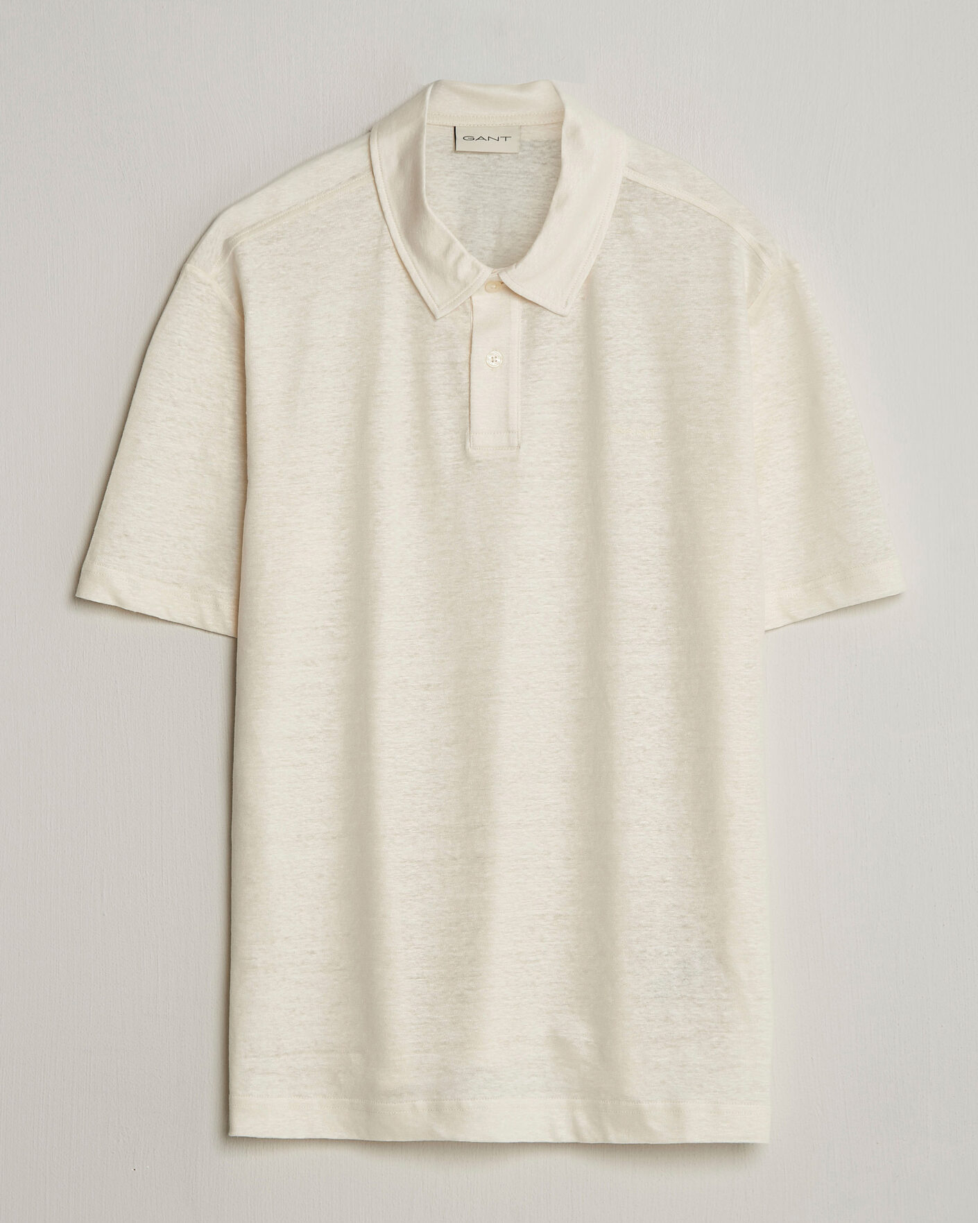 Herr | Pikéer | Gant | Linen Polo Creamed White