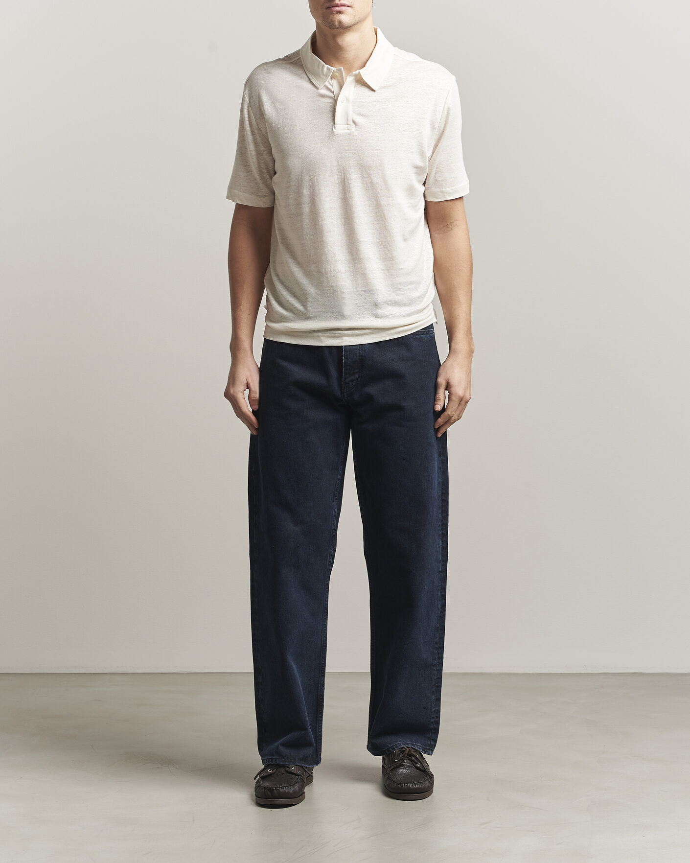 Herr | Pikéer | Gant | Linen Polo Creamed White