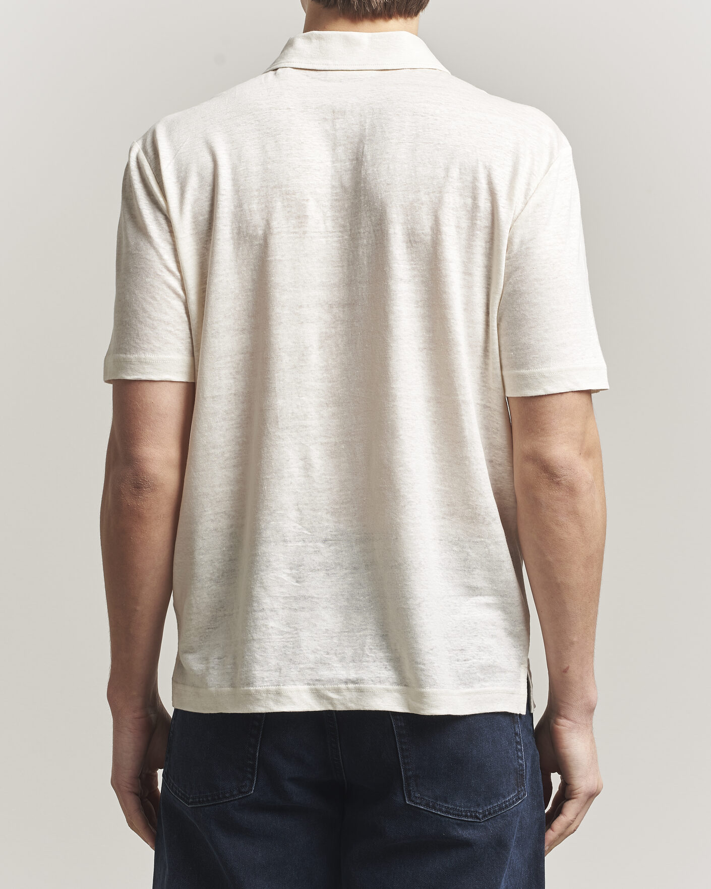 Herr | Pikéer | Gant | Linen Polo Creamed White